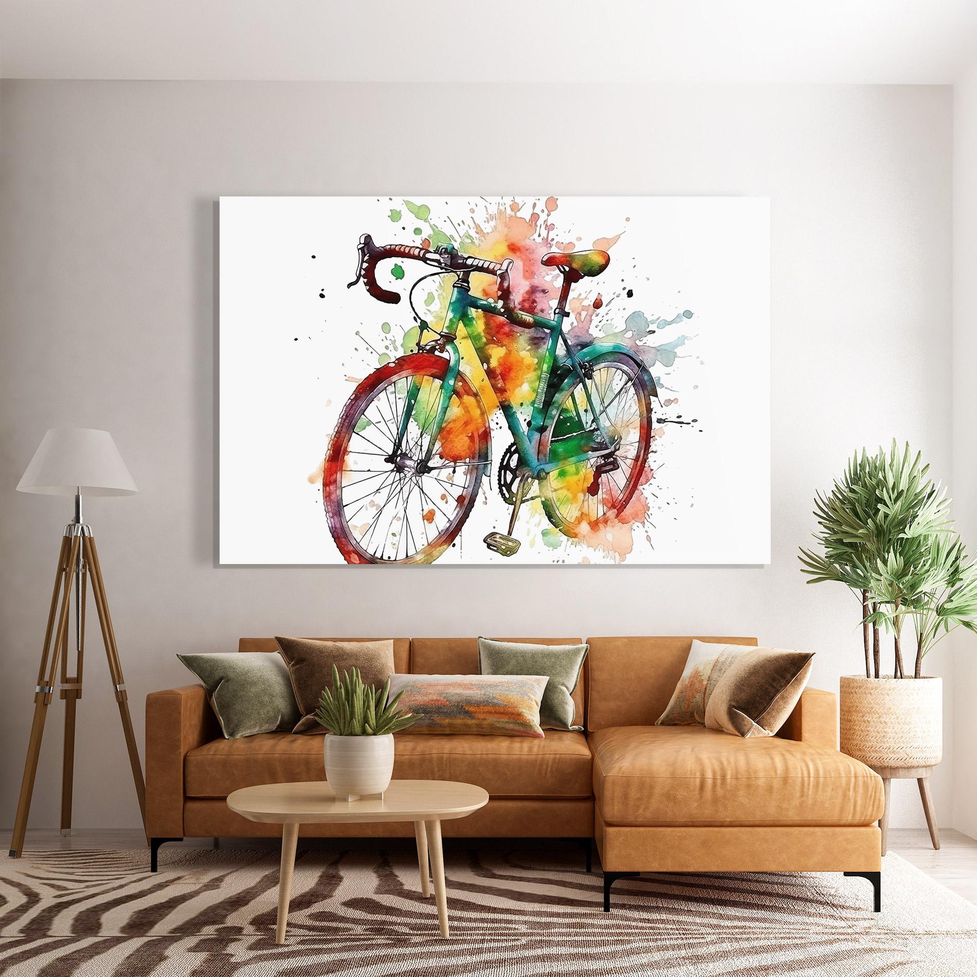 Üvegkép Bicycle Color Splash mockup 7
