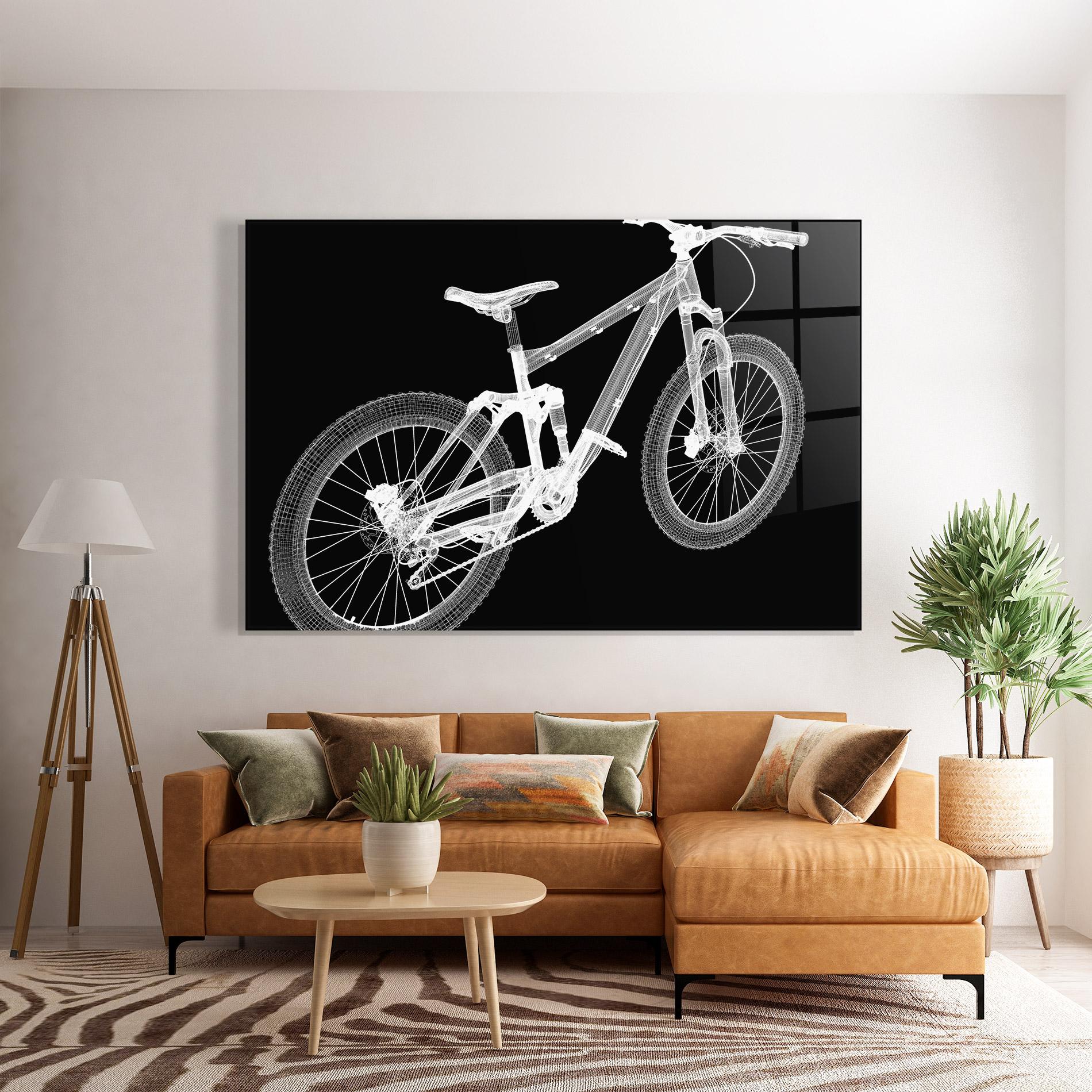 Üvegkép Bike 3d Model mockup 7