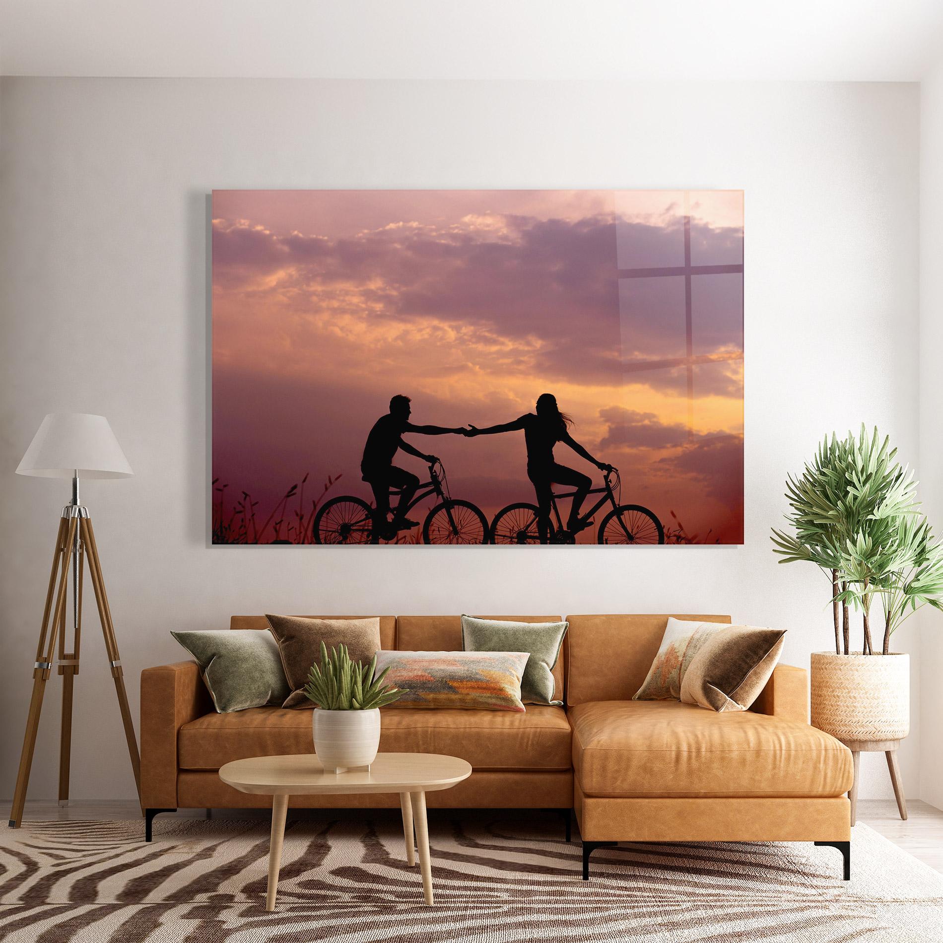 Üvegkép Bike Couple mockup 7