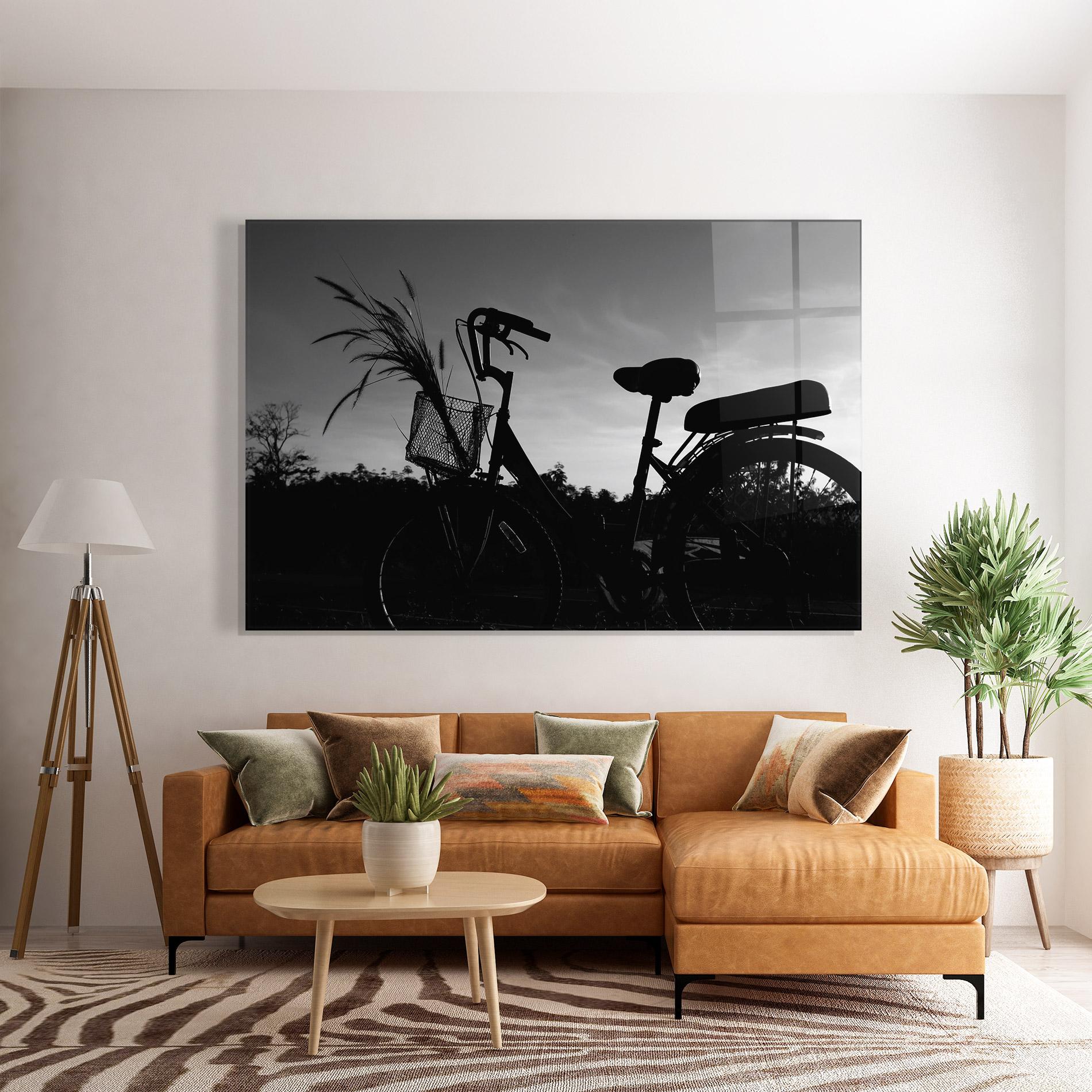 Üvegkép Black Bike Shilouette mockup 7