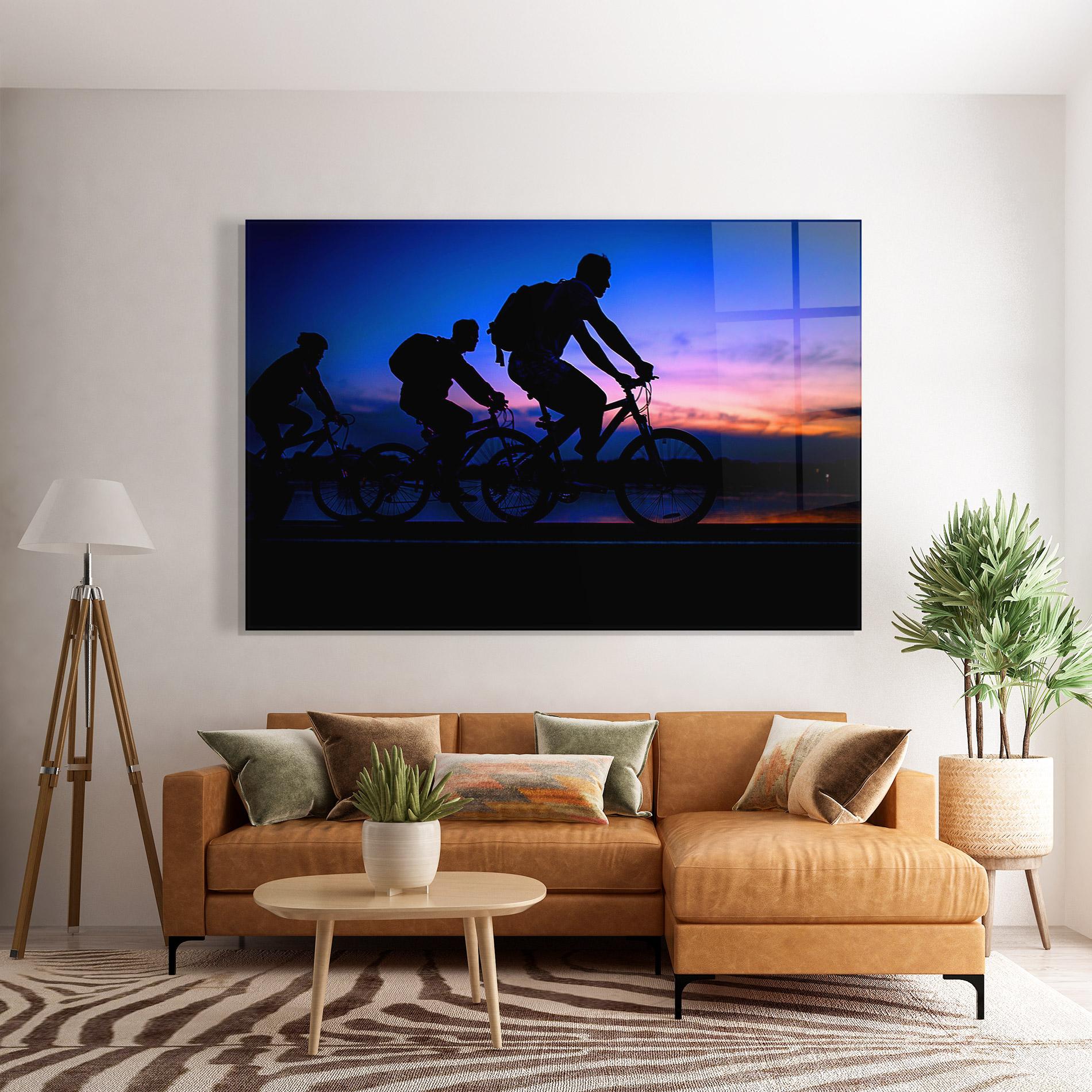 Üvegkép Dark Blue Sky Shilouette mockup 7