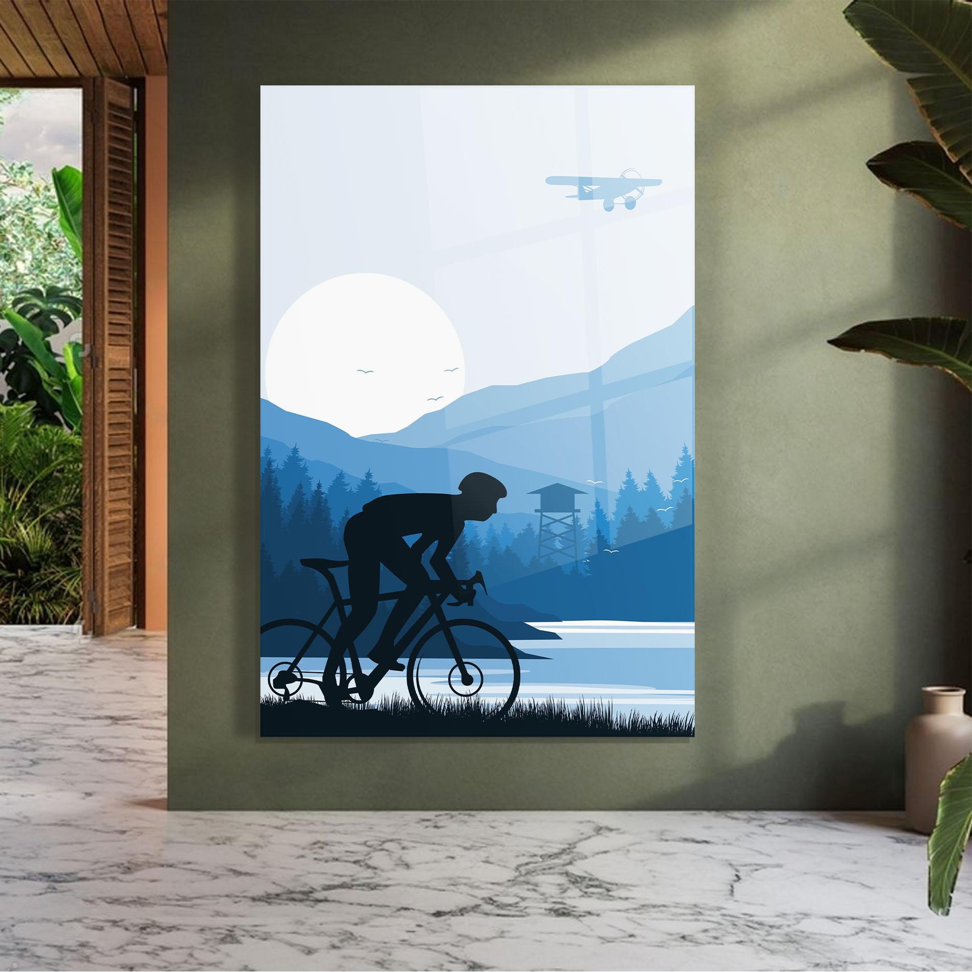 Üvegkép Blue Light Bike mockup 7