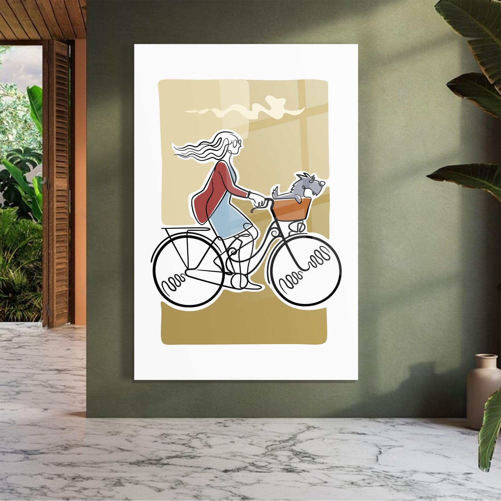 Üvegkép Dog On Bike mockup 7
