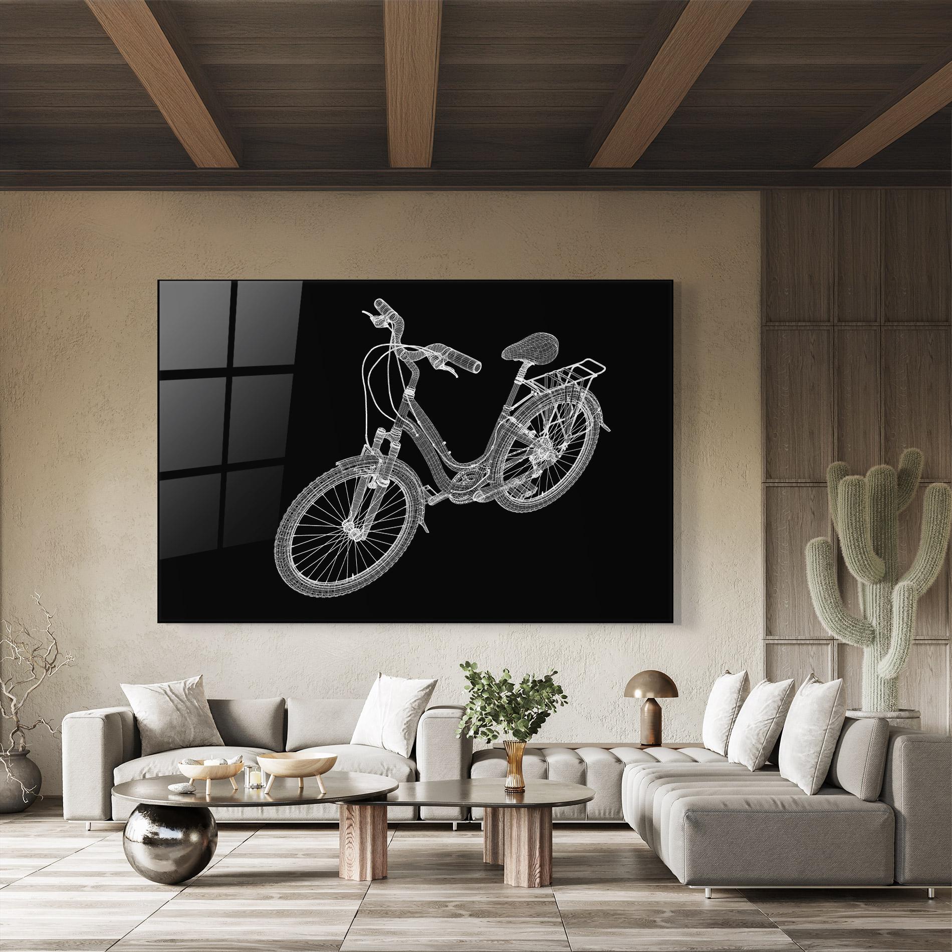 Üvegkép Bicycle 3d Model mockup 8