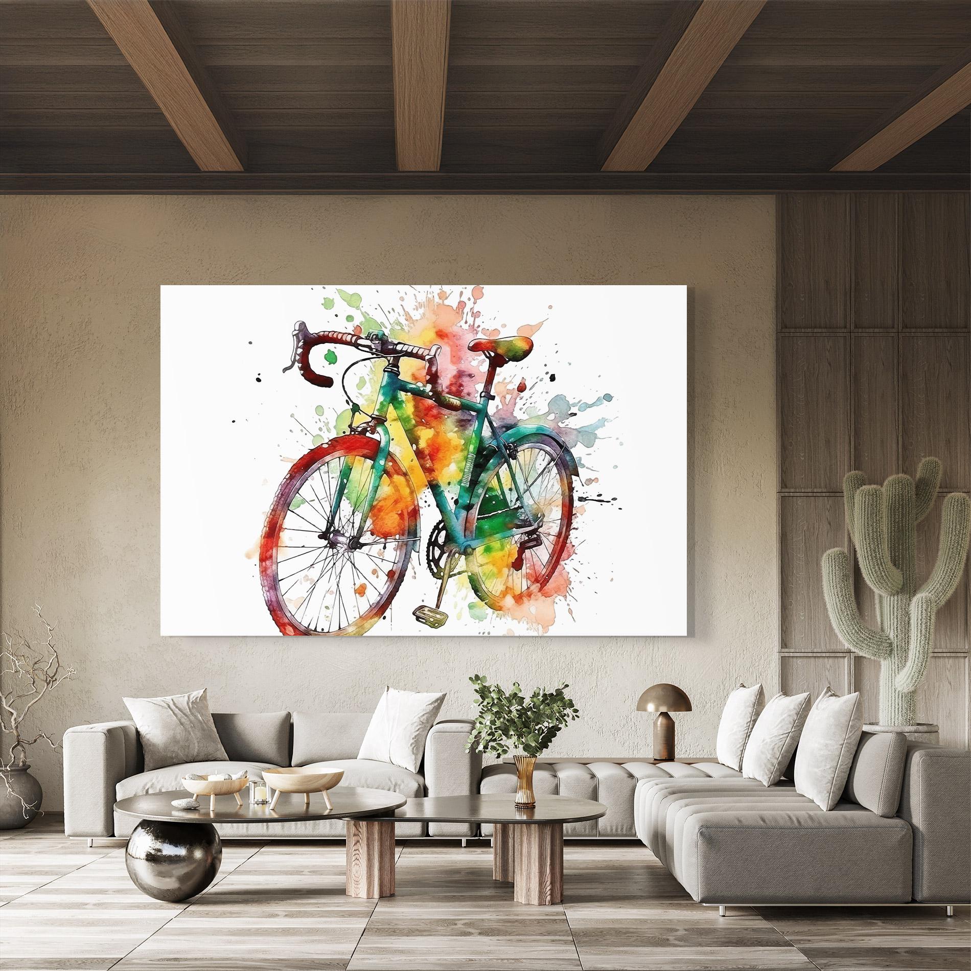 Üvegkép Bicycle Color Splash mockup 8