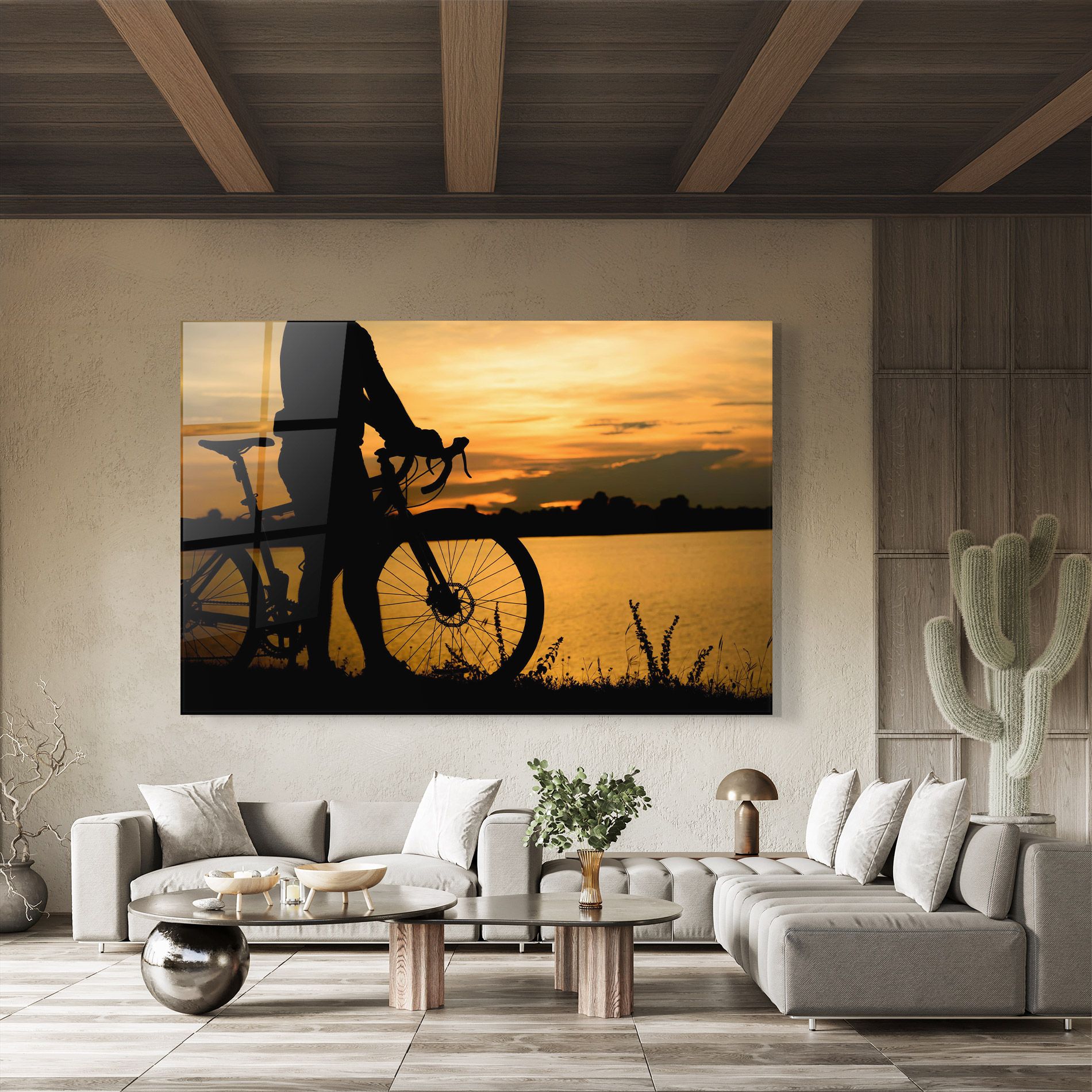 Bicycle Sunset Silhouette mockup 8