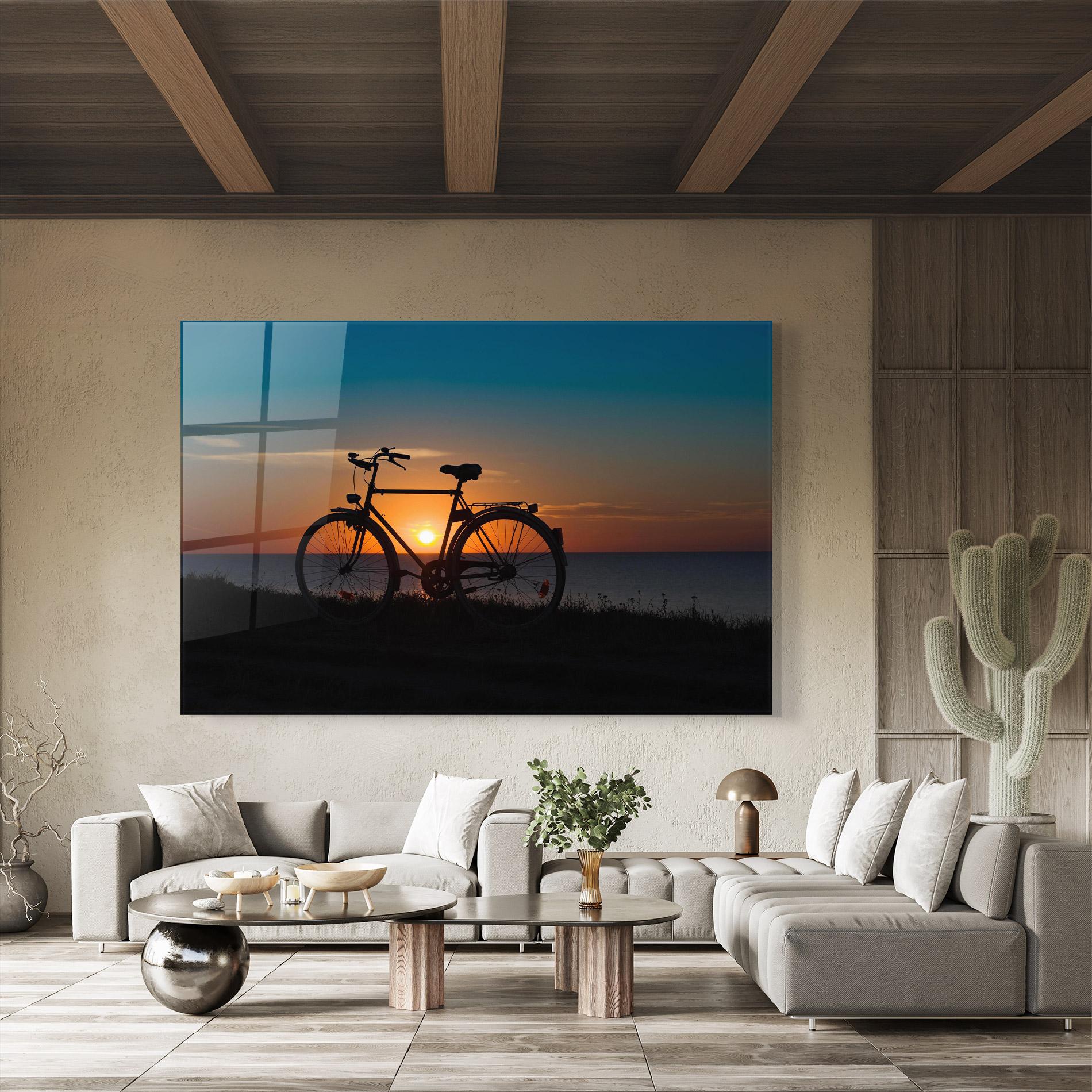 Üvegkép Bike Silhouette mockup 8