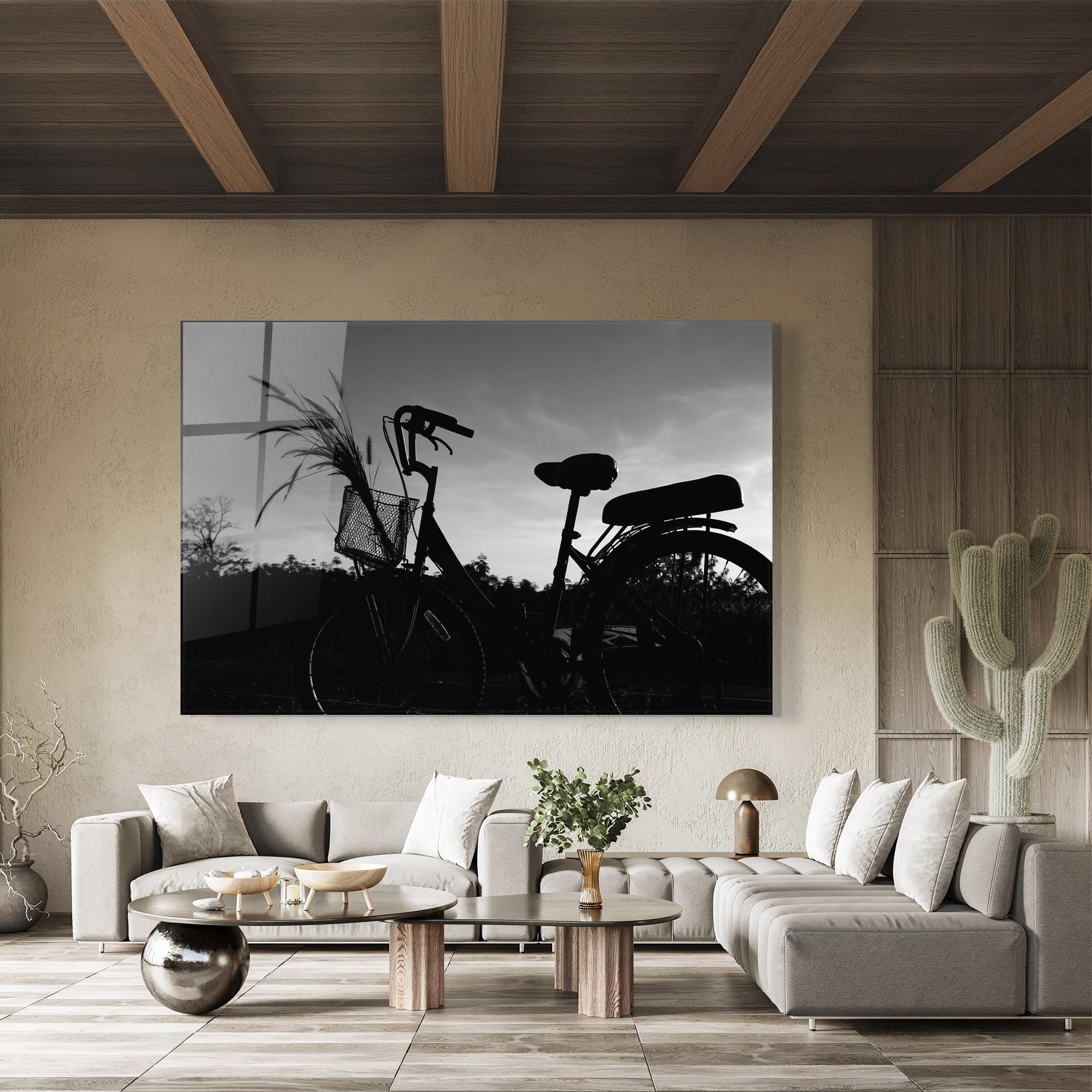 Üvegkép Black Bike Shilouette mockup 8