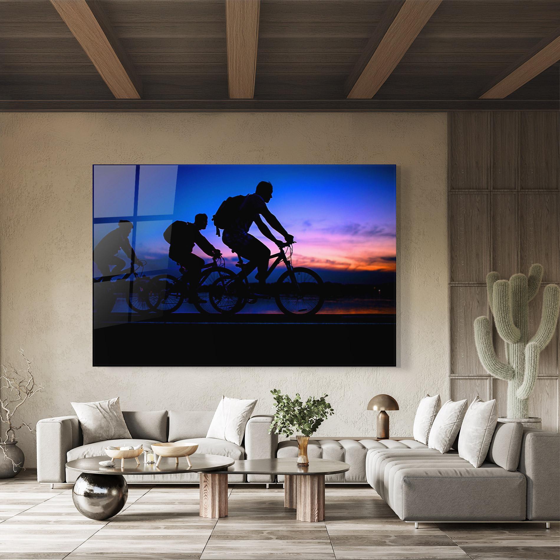 Üvegkép Dark Blue Sky Shilouette mockup 8