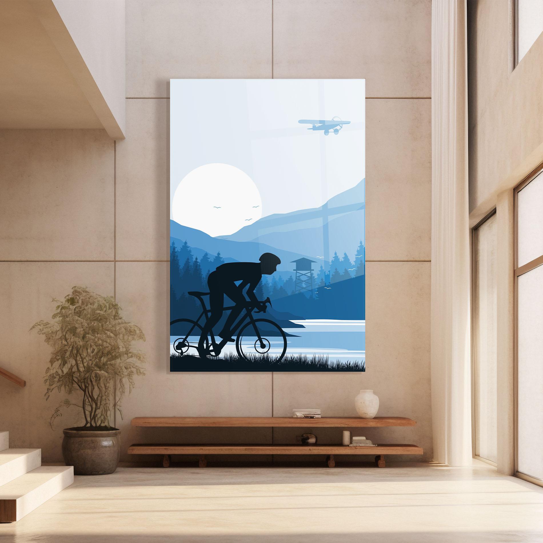 Üvegkép Blue Light Bike mockup 8