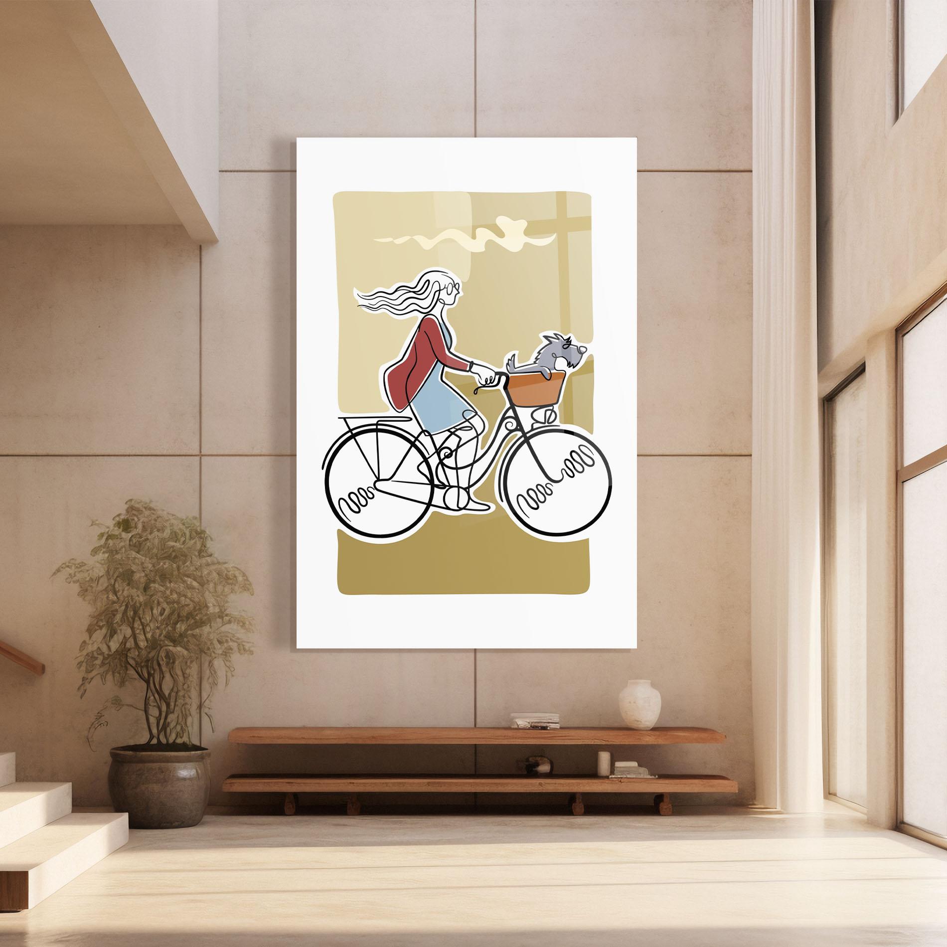 Üvegkép Dog On Bike mockup 8
