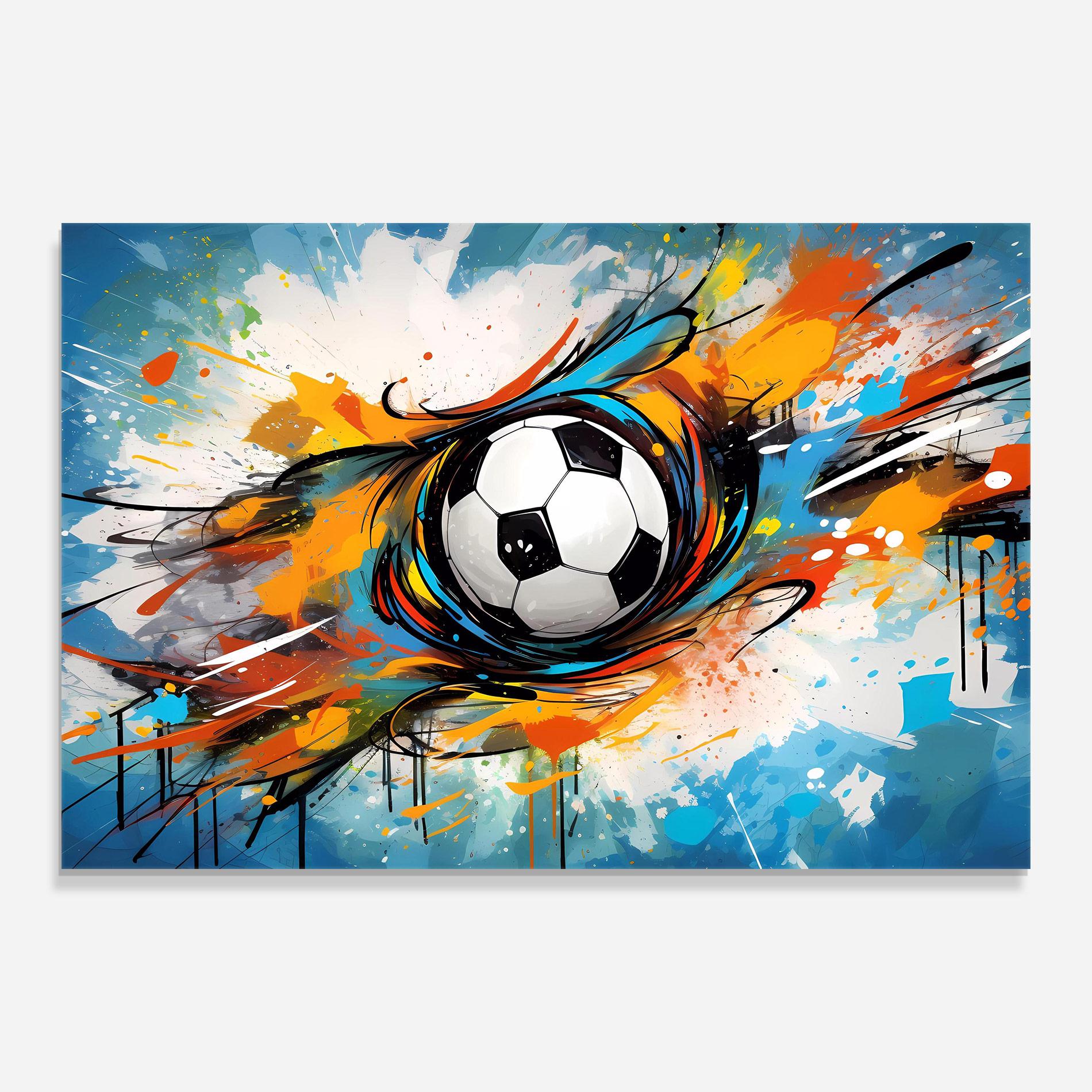 Üvegkép Football Flight Graffiti mockup 0