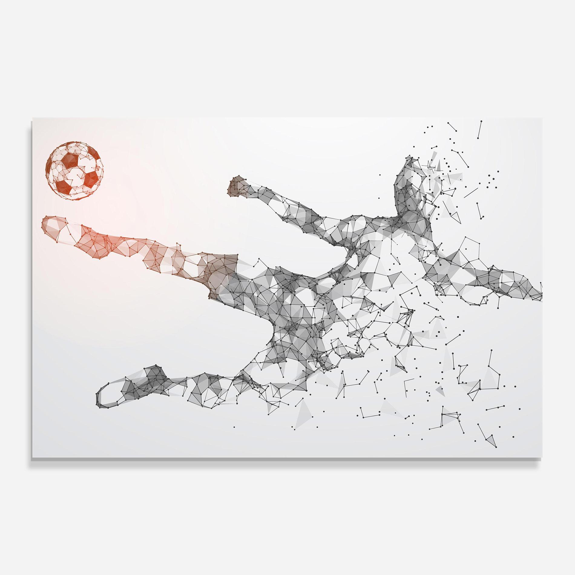 Üvegkép Football Orange Ball mockup 0