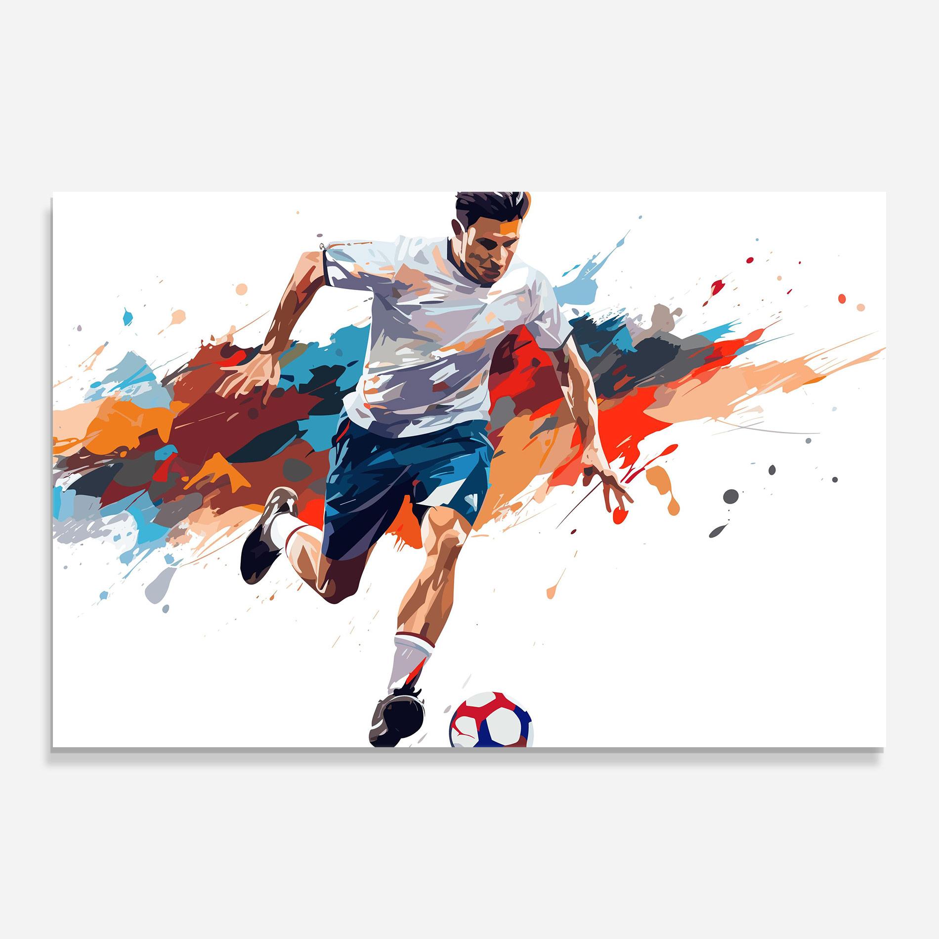 Üvegkép Grey Blue Football mockup 0