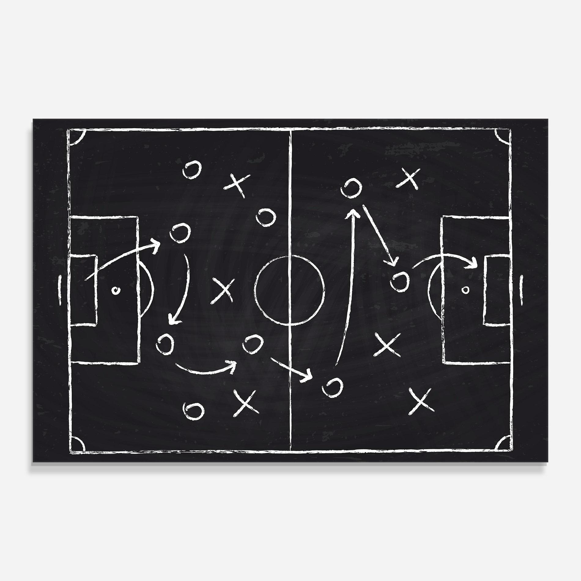 Üvegkép Grey Board Football mockup 0