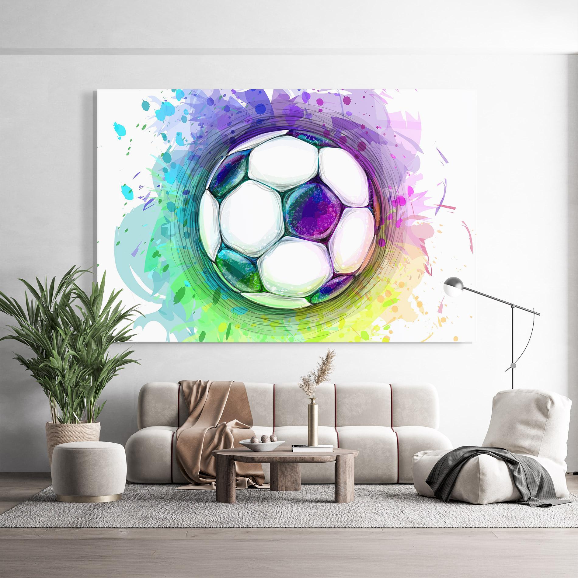 Üvegkép Colorful Football mockup 9