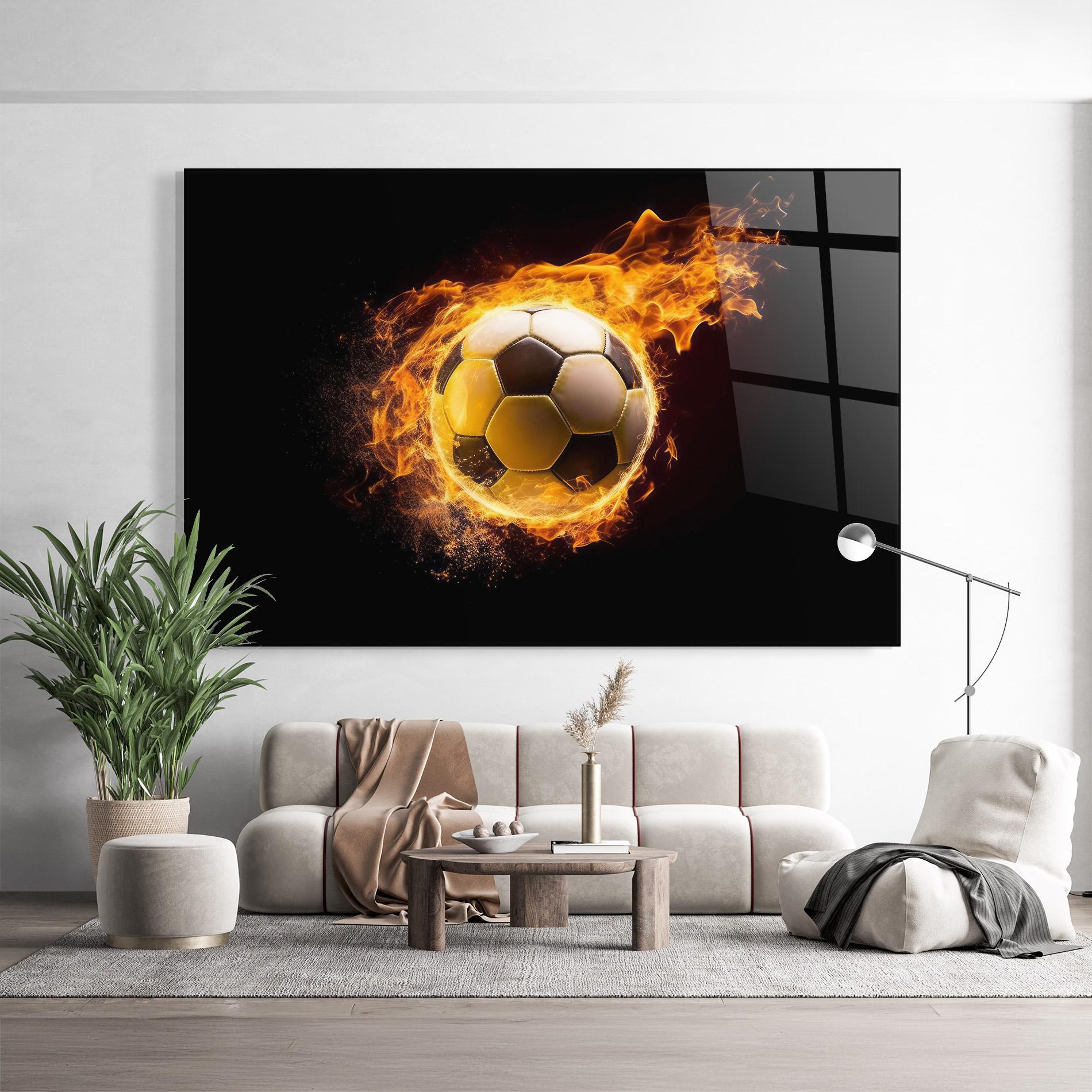 Üvegkép Fire Football mockup 9