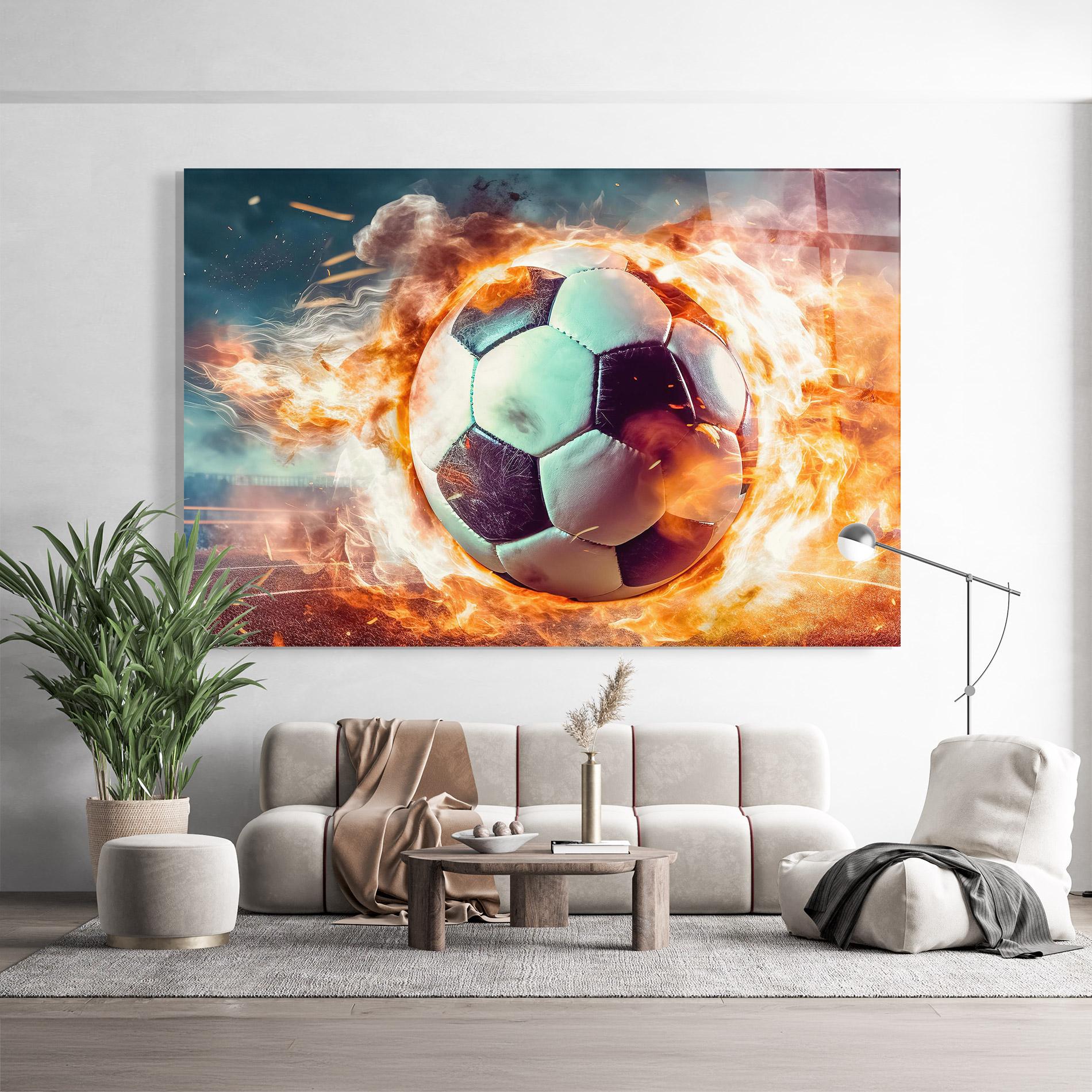 Üvegkép Football Explosion mockup 9