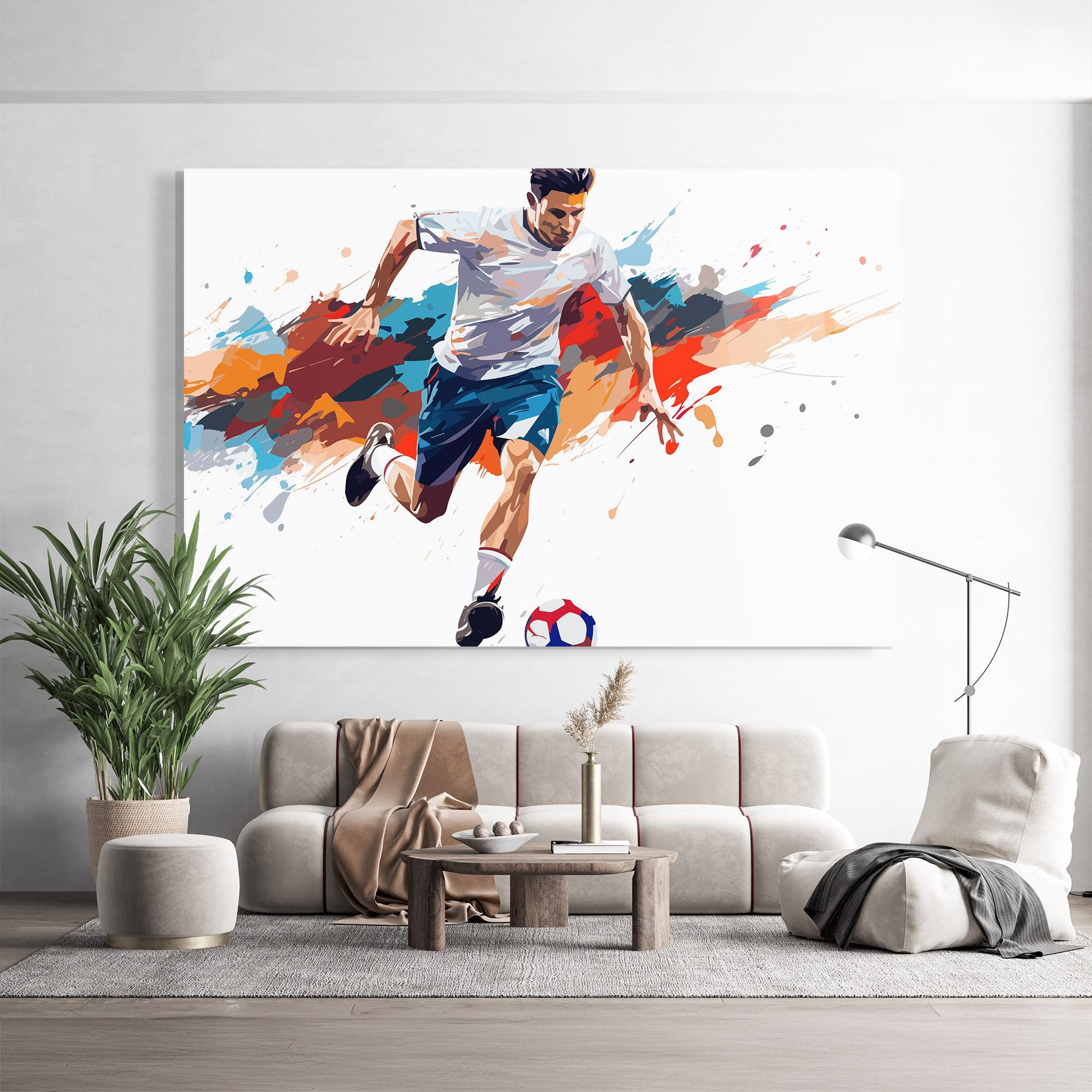 Üvegkép Grey Blue Football mockup 9