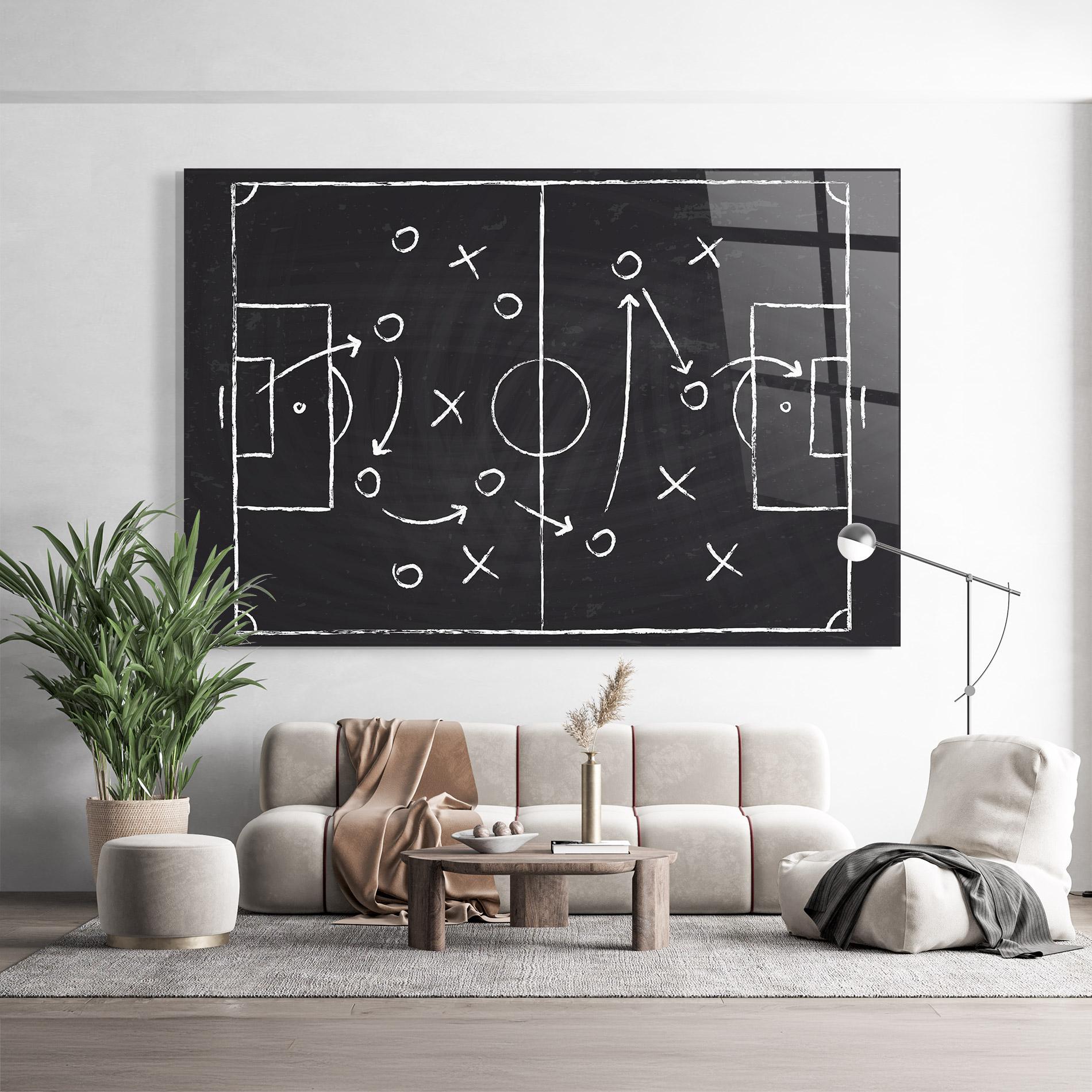 Üvegkép Grey Board Football mockup 9