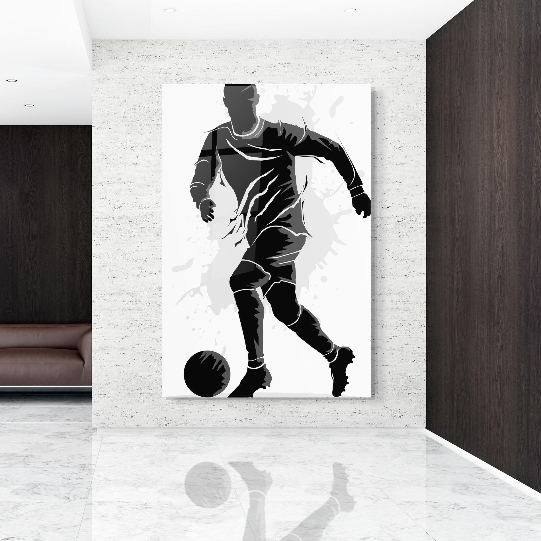 Üvegkép Football Shadow mockup 9