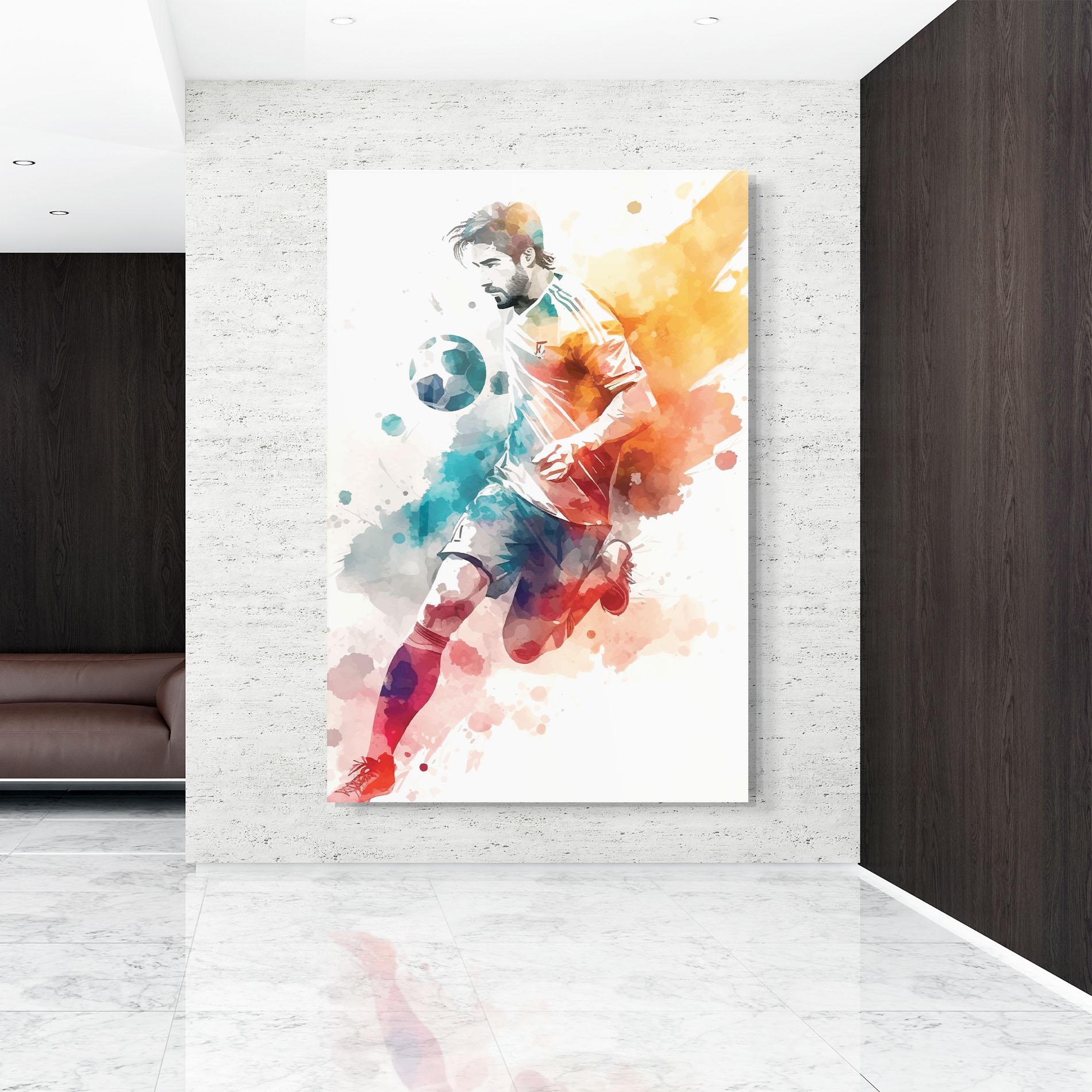 Üvegkép Football Watercolor mockup 9