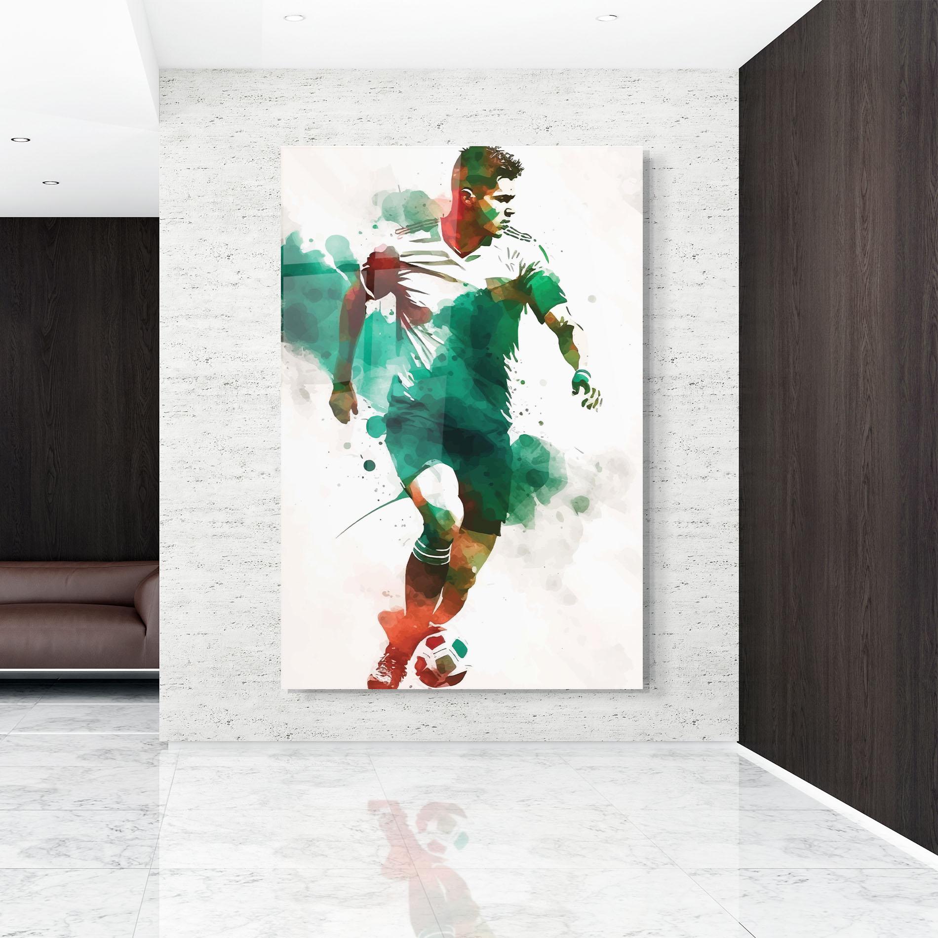 Üvegkép Green Football mockup 9