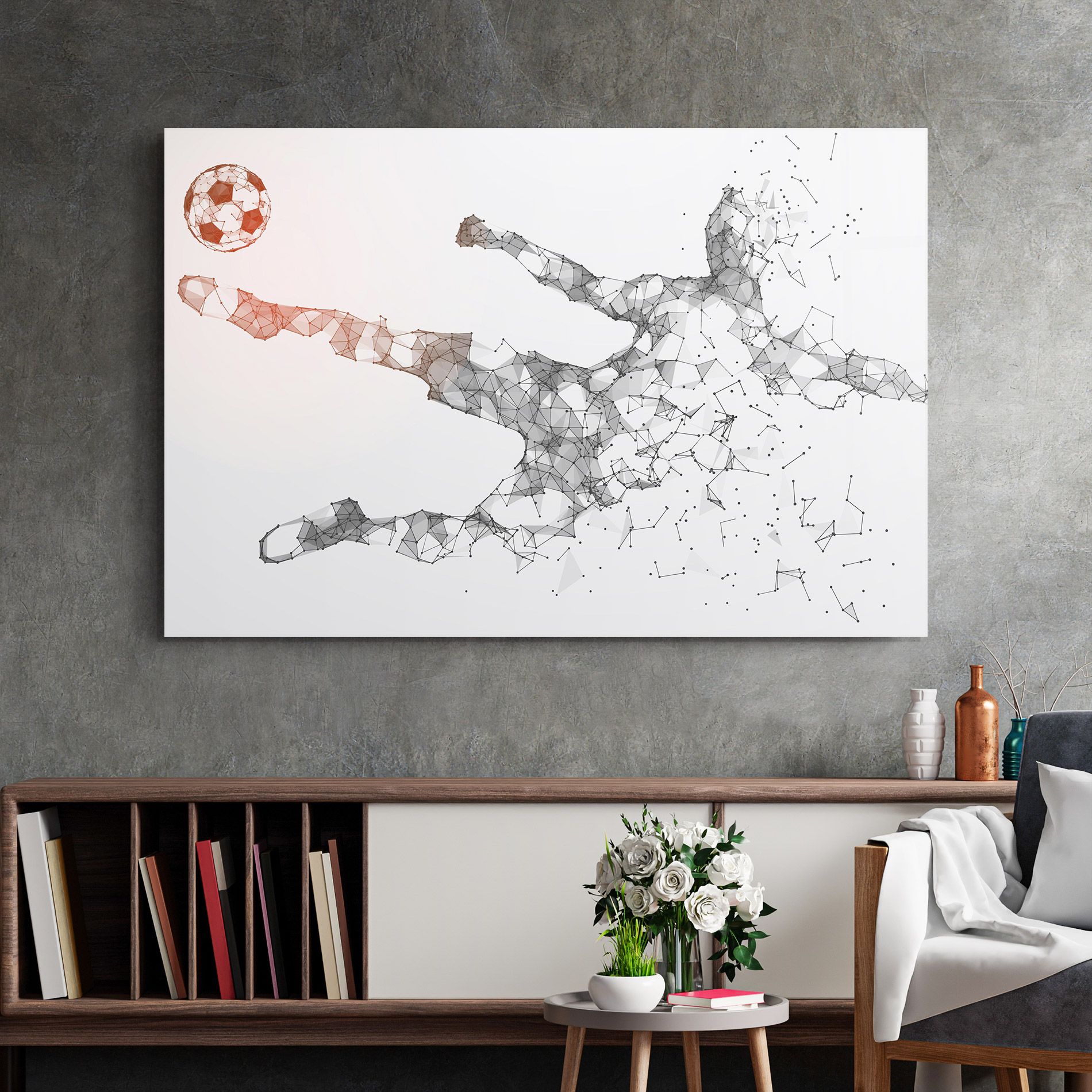 Football Orange Ball mockup 2