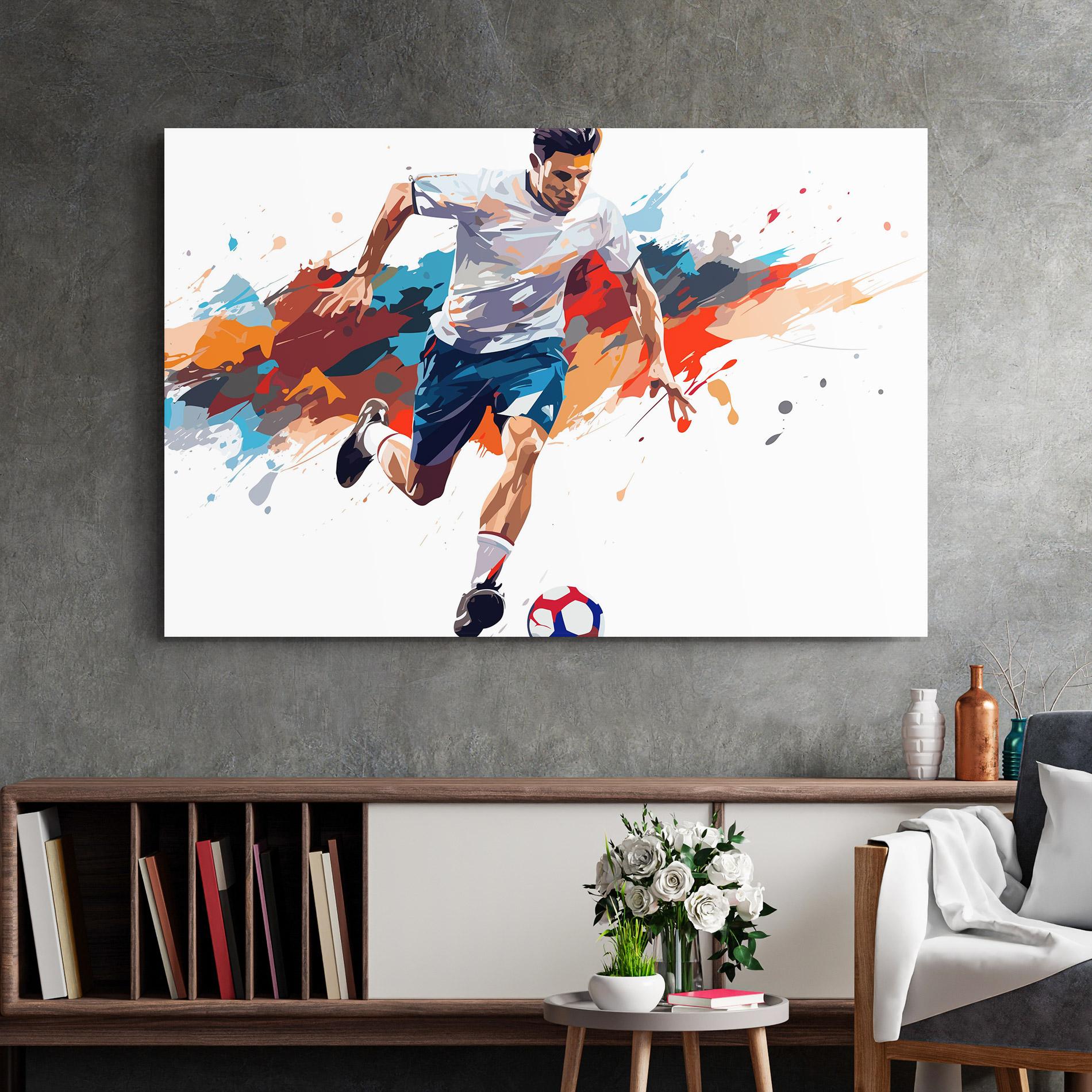 Üvegkép Grey Blue Football mockup 2