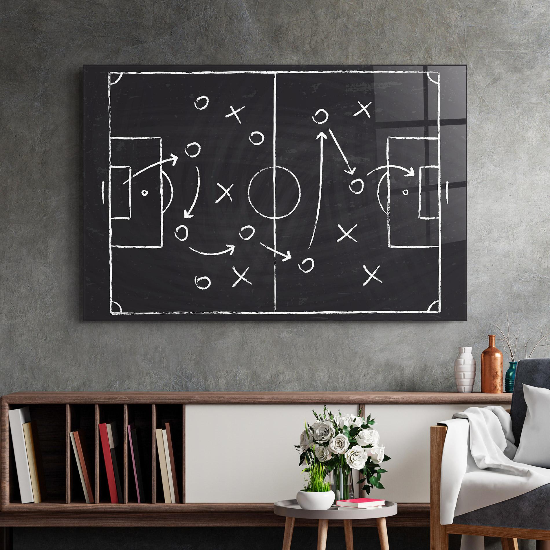 Üvegkép Grey Board Football mockup 2