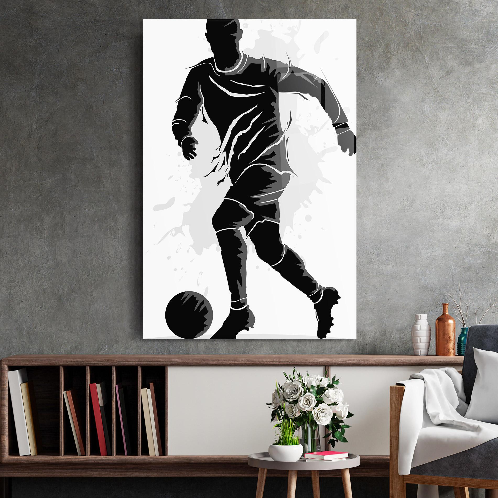 Üvegkép Football Shadow mockup 2