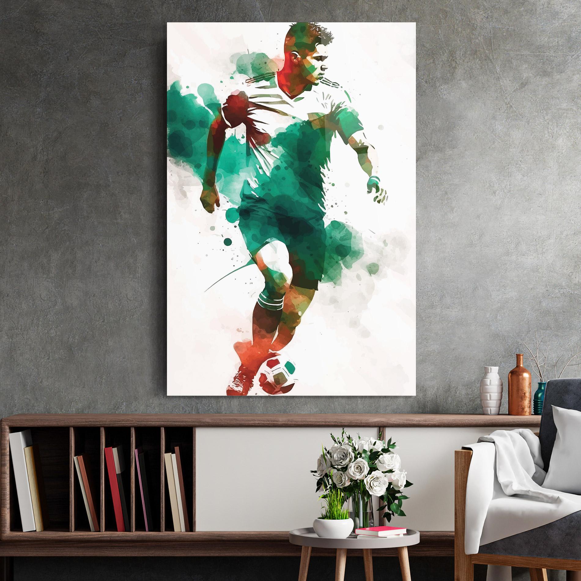 Üvegkép Green Football mockup 2