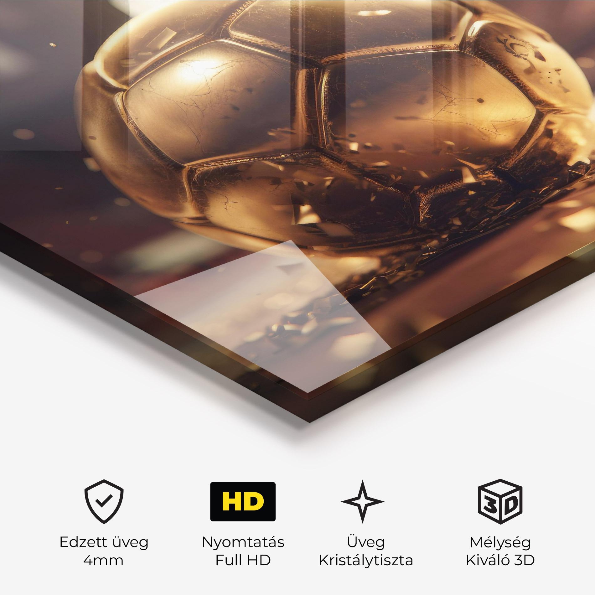 Üvegkép Award For Football mockup 3