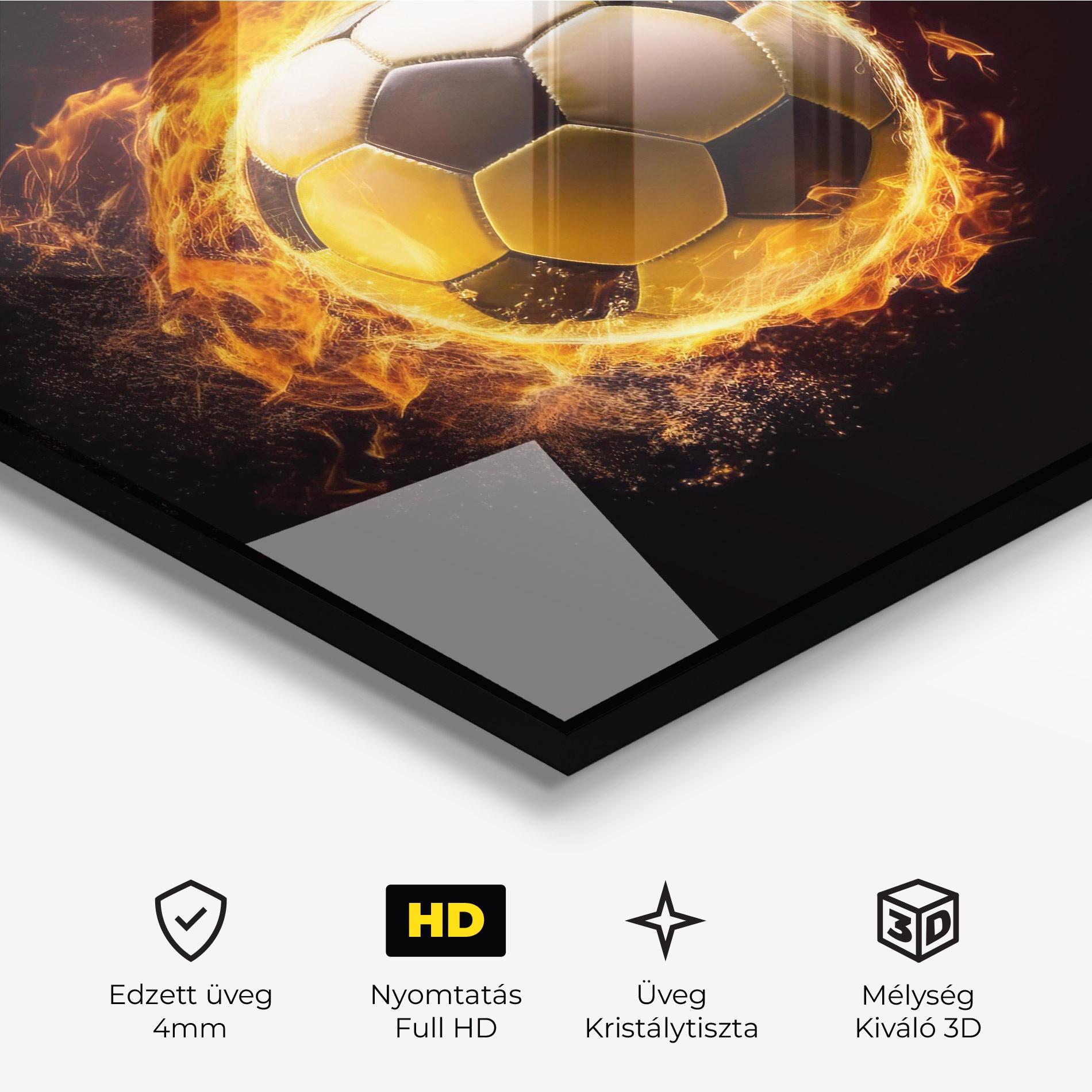 Üvegkép Fire Football mockup 3