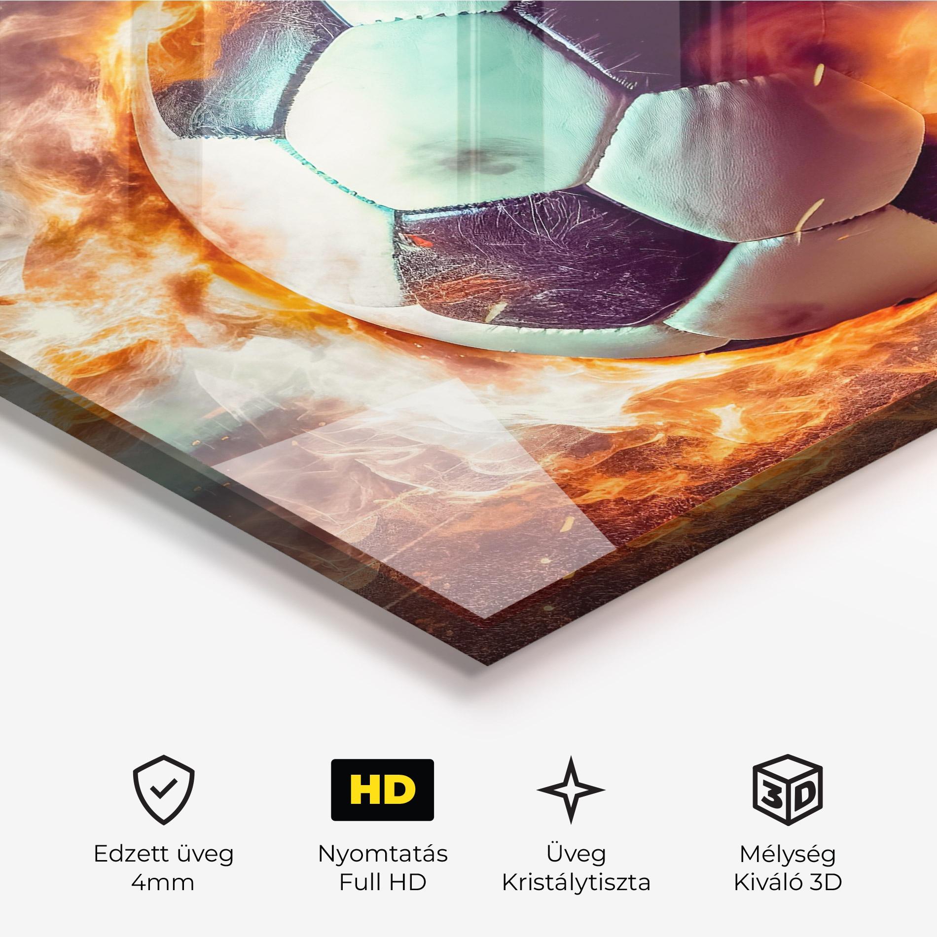 Üvegkép Football Explosion mockup 3