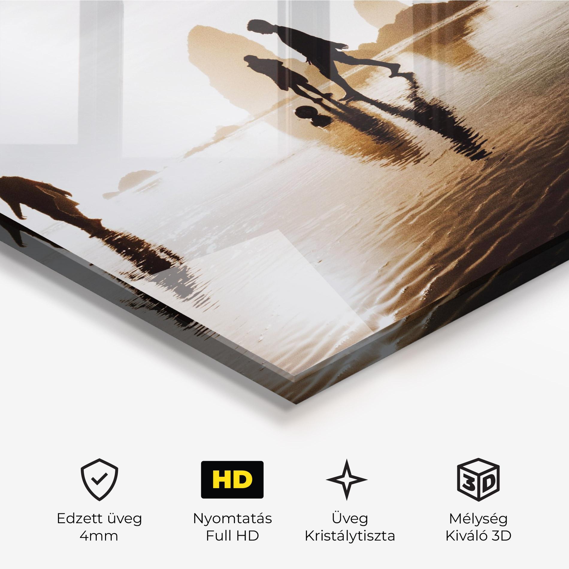 Üvegkép Football On Water mockup 3