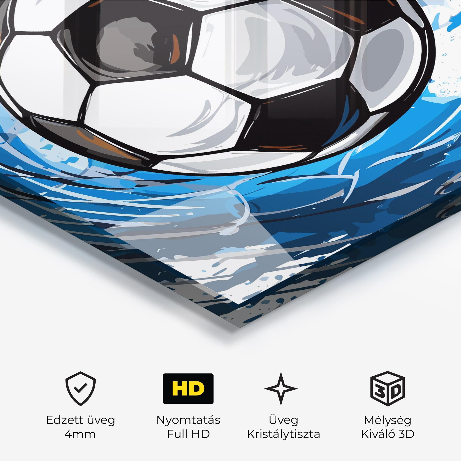 Üvegkép Football Wave mockup 3