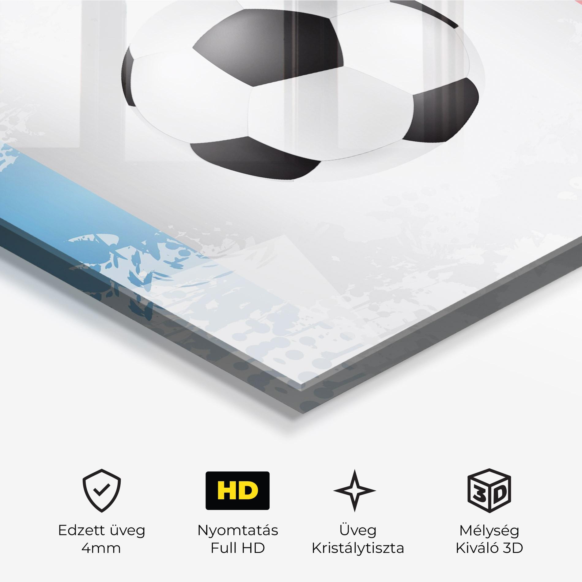 Üvegkép France Football mockup 3