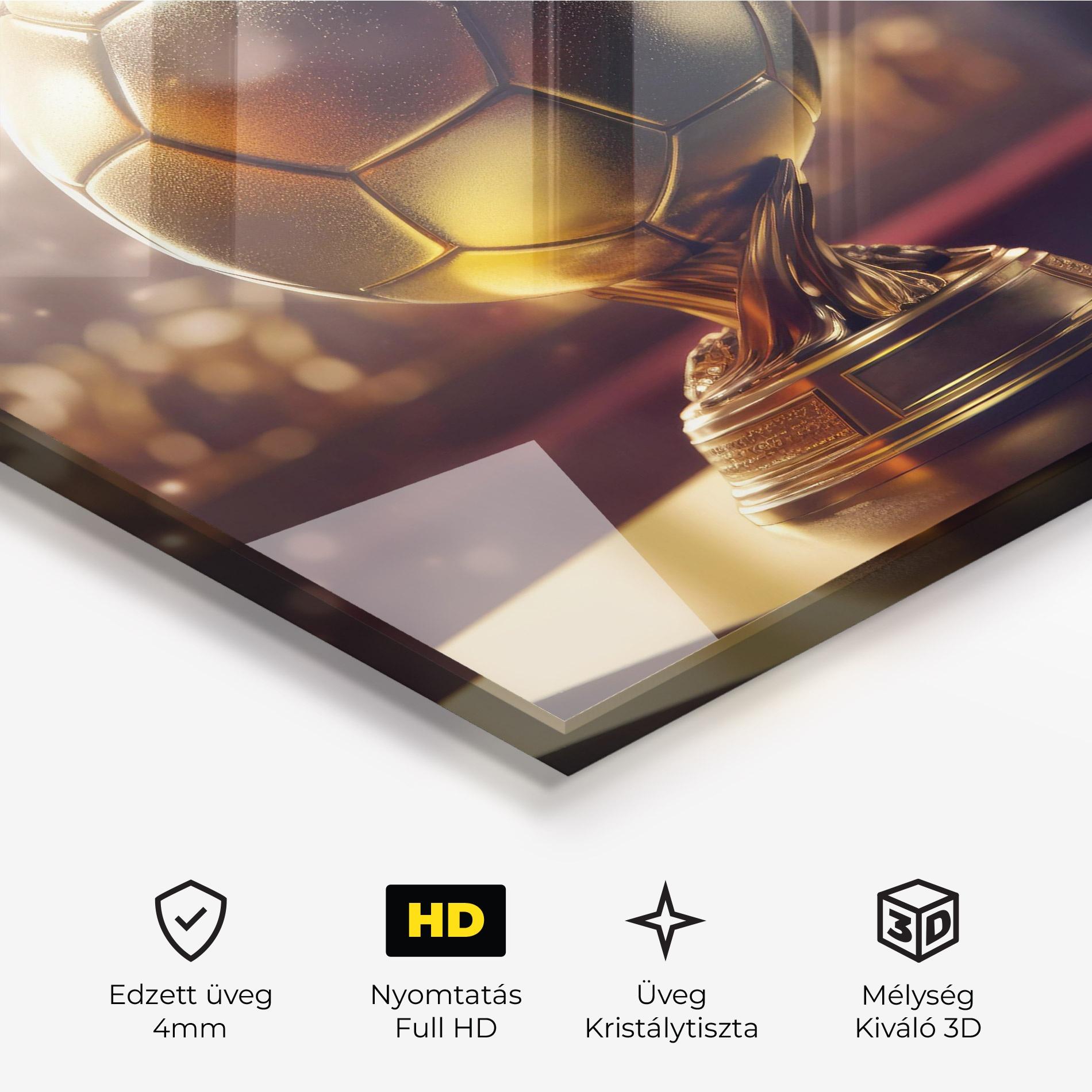 Üvegkép Gold Football Award mockup 3