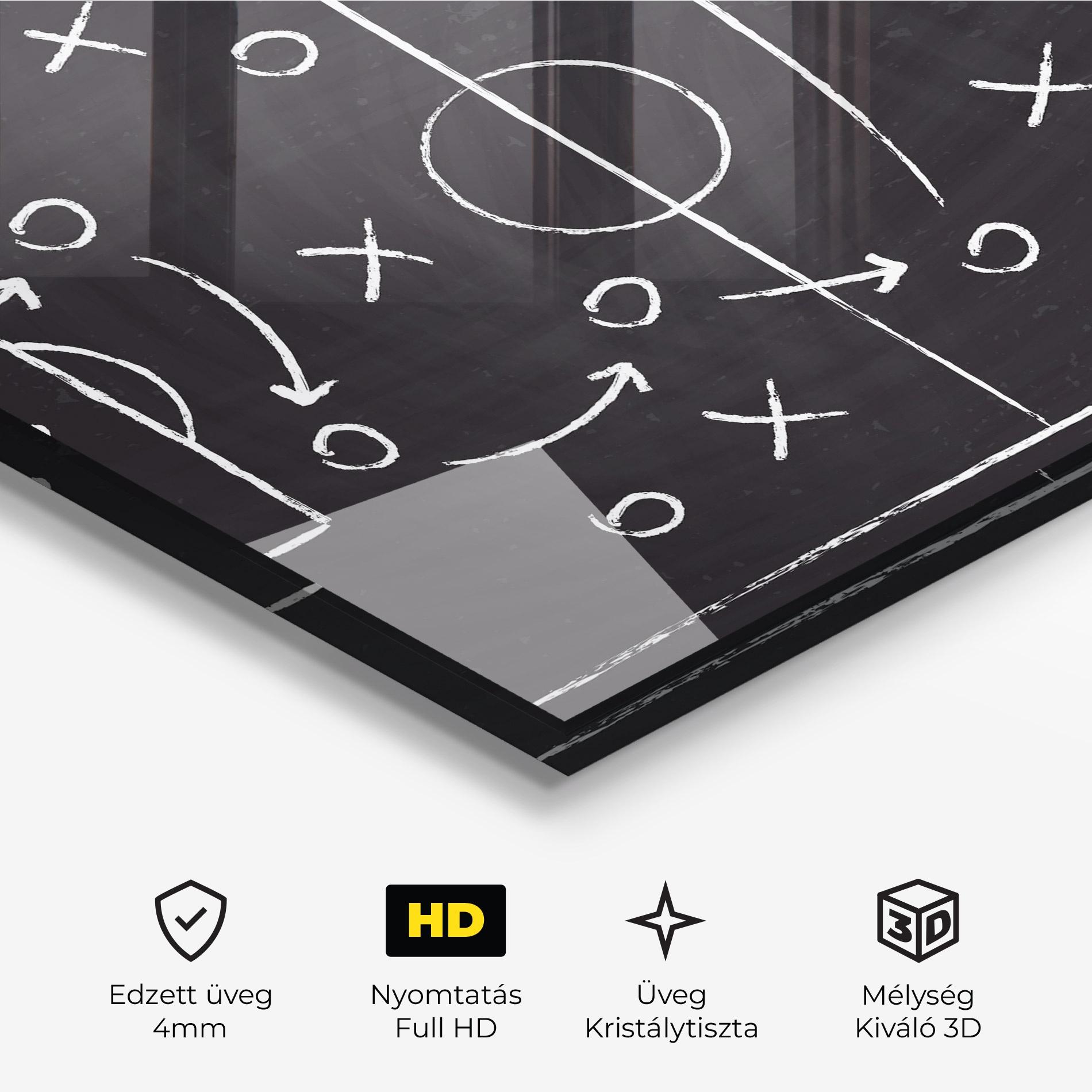 Üvegkép Grey Board Football mockup 3