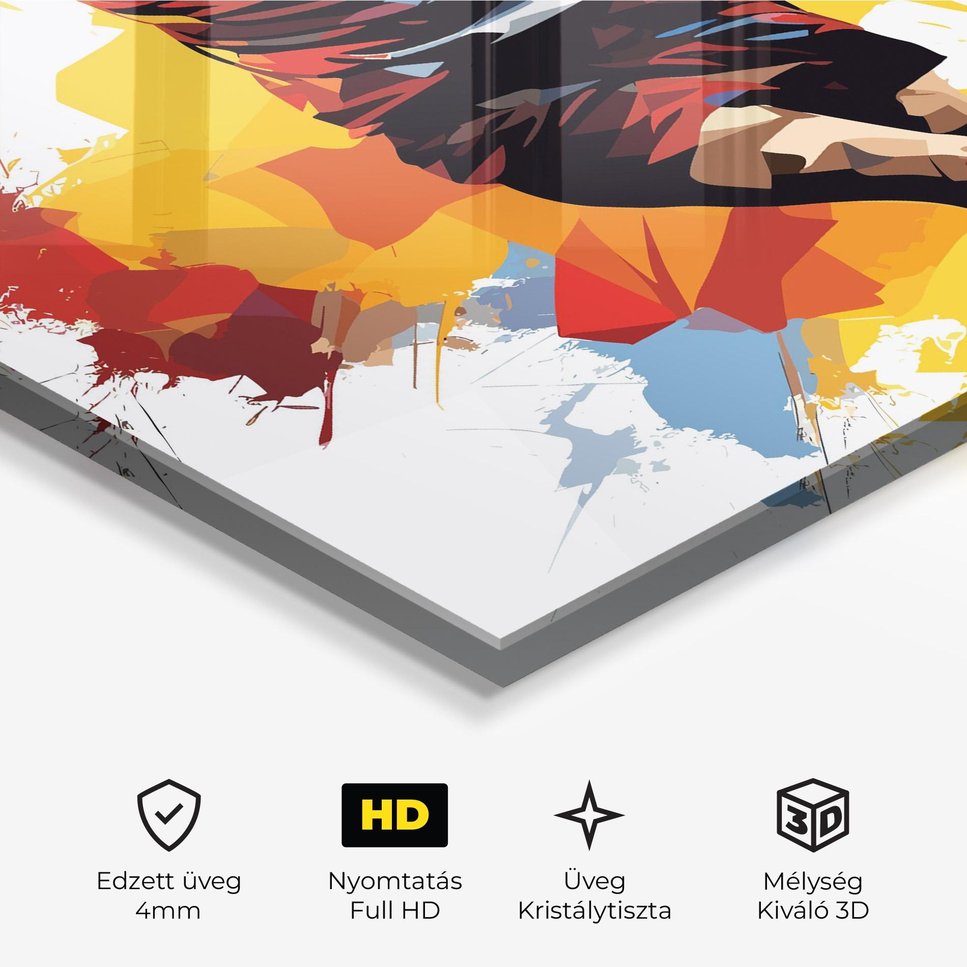 Üvegkép Yellow Paint Football mockup 3