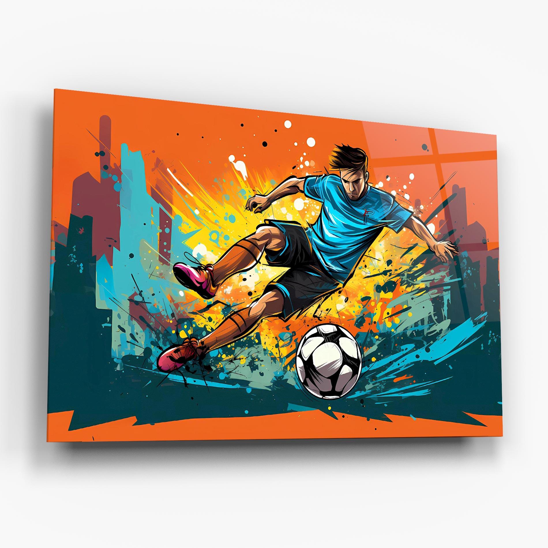 Üvegkép Blue Tshirt Football mockup 6