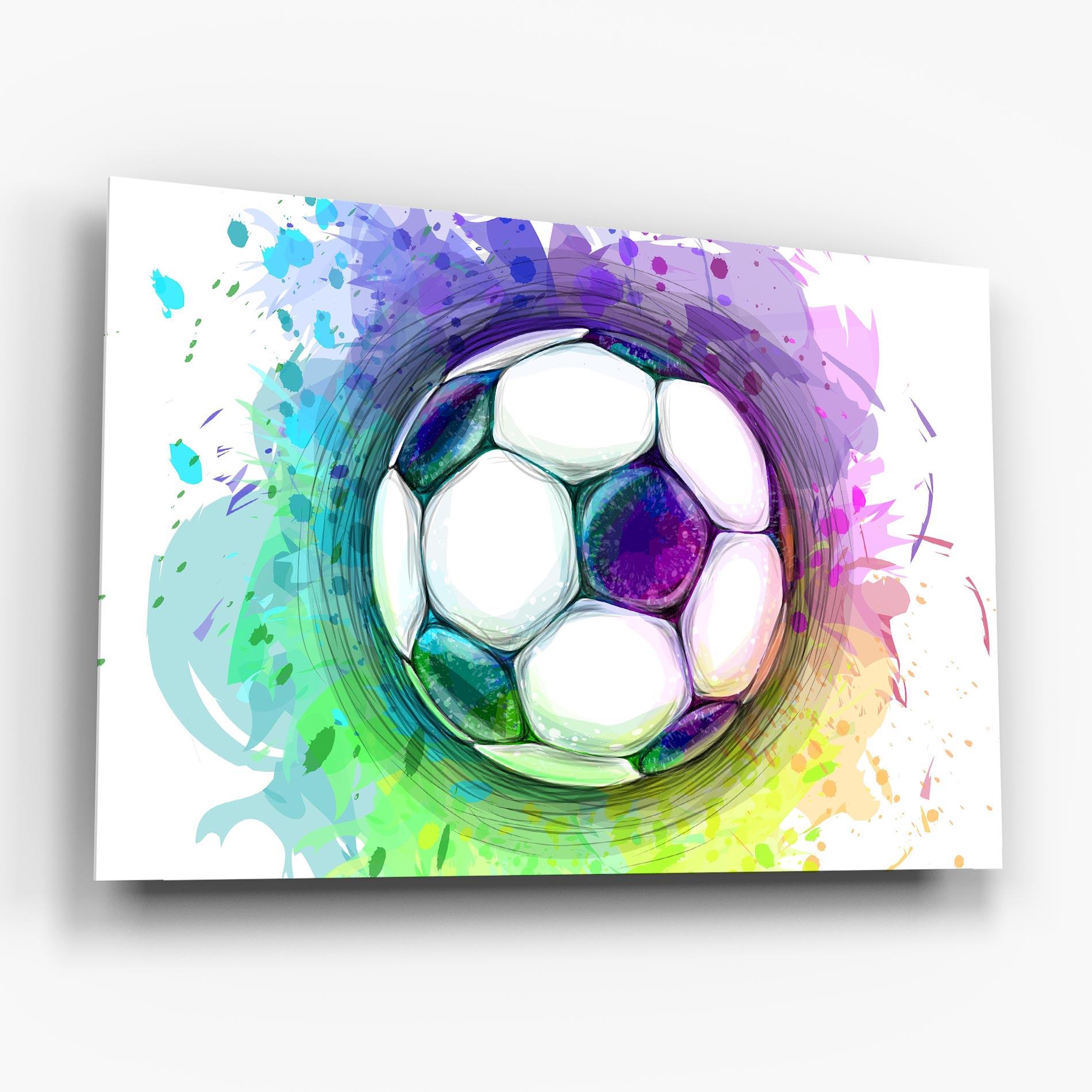 Üvegkép Colorful Football mockup 6