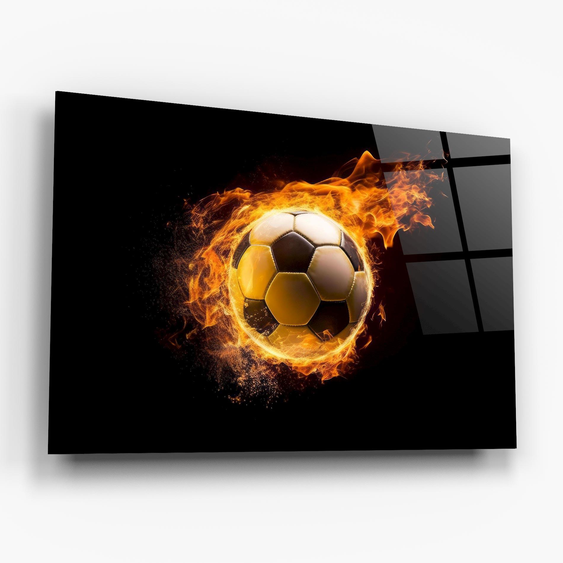 Üvegkép Fire Football mockup 6