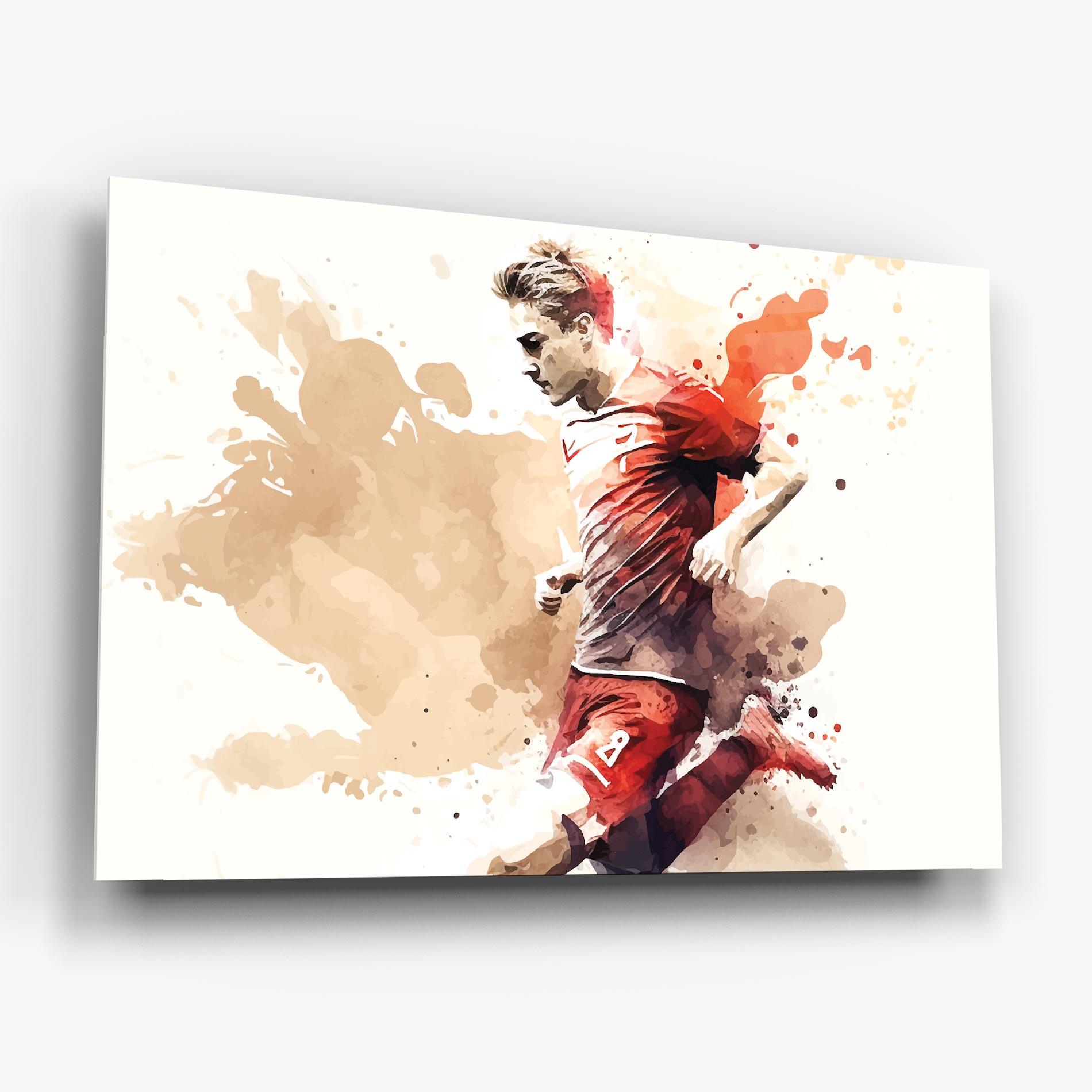 Üvegkép Football Red Cream mockup 6