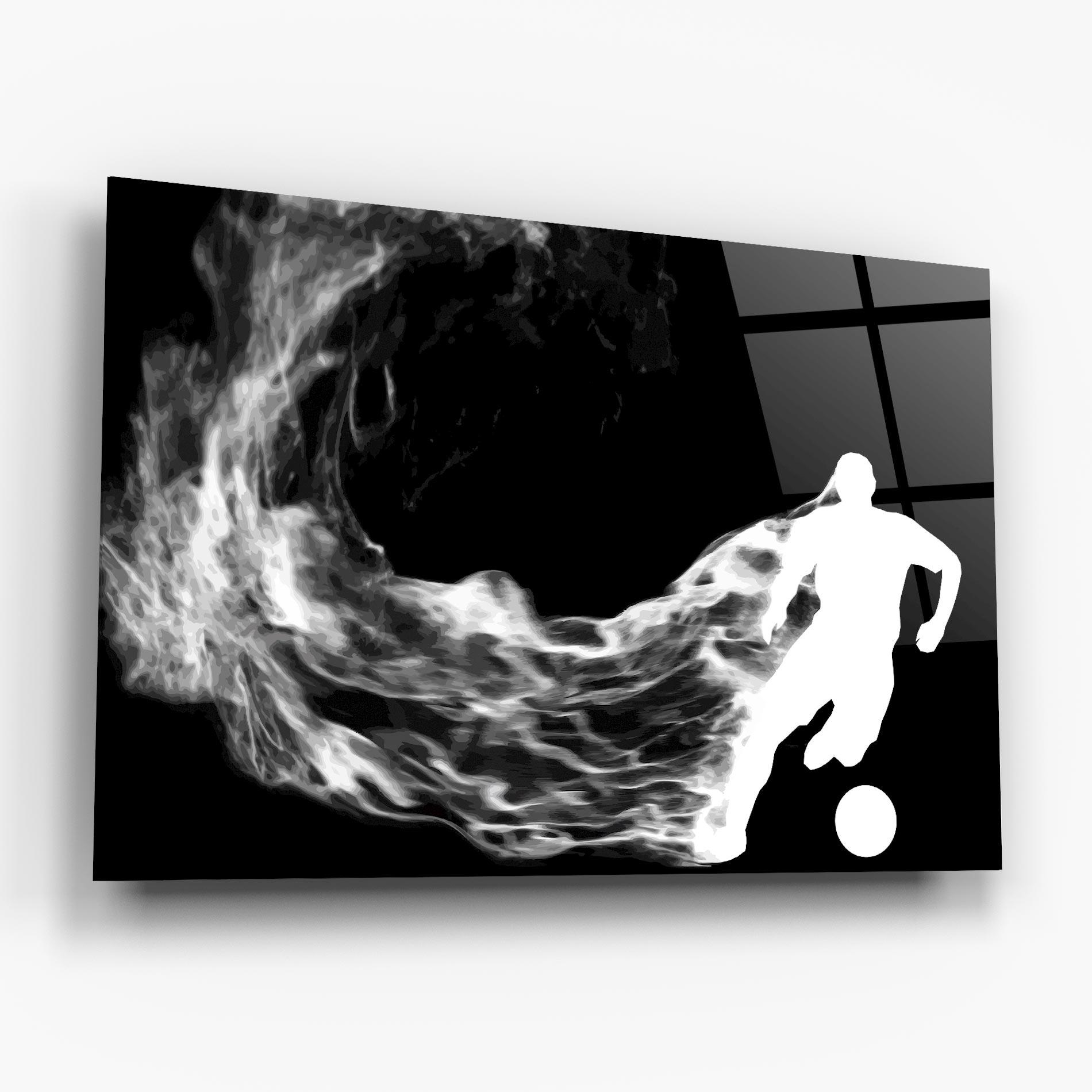 Üvegkép Football White Smoke mockup 6