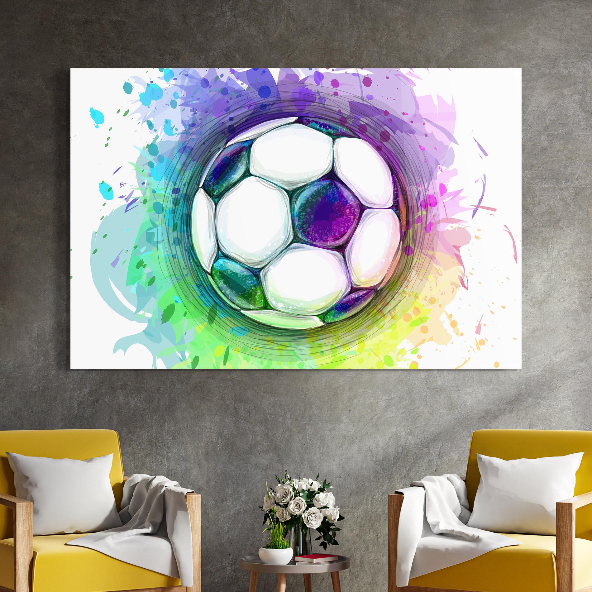 Üvegkép Colorful Football mockup 4