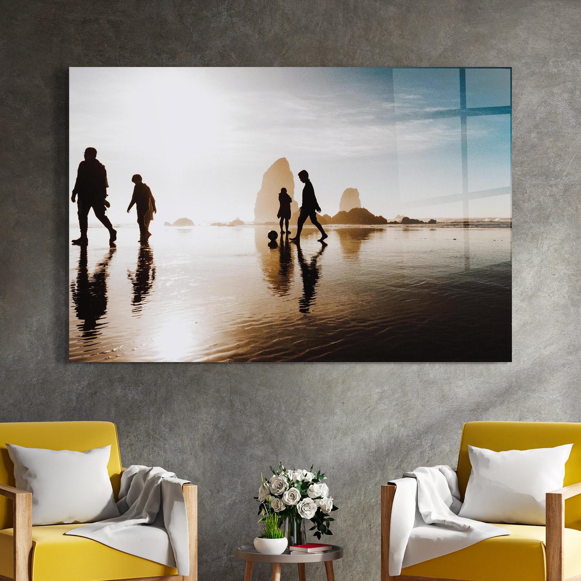 Üvegkép Football On Water mockup 4