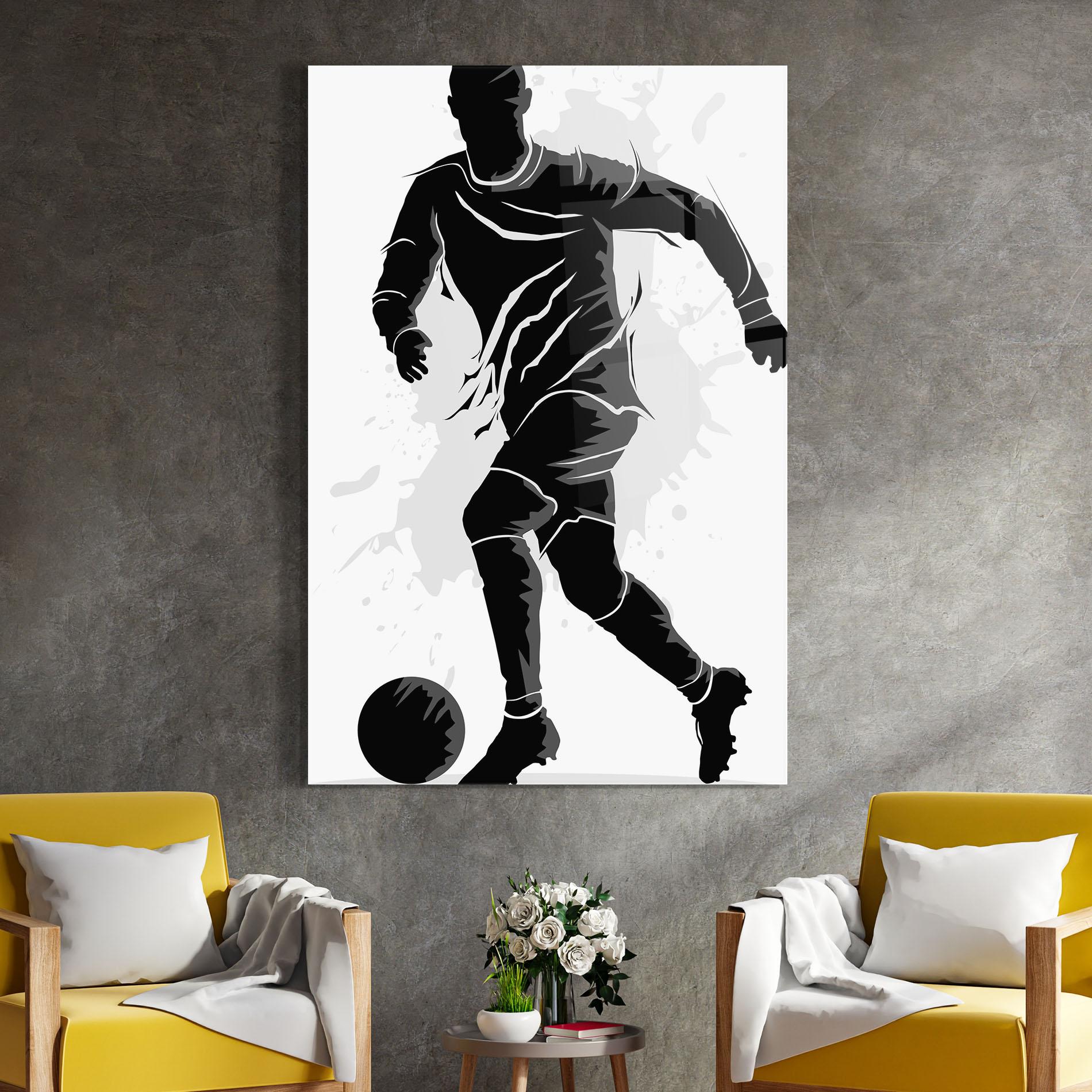 Üvegkép Football Shadow mockup 4