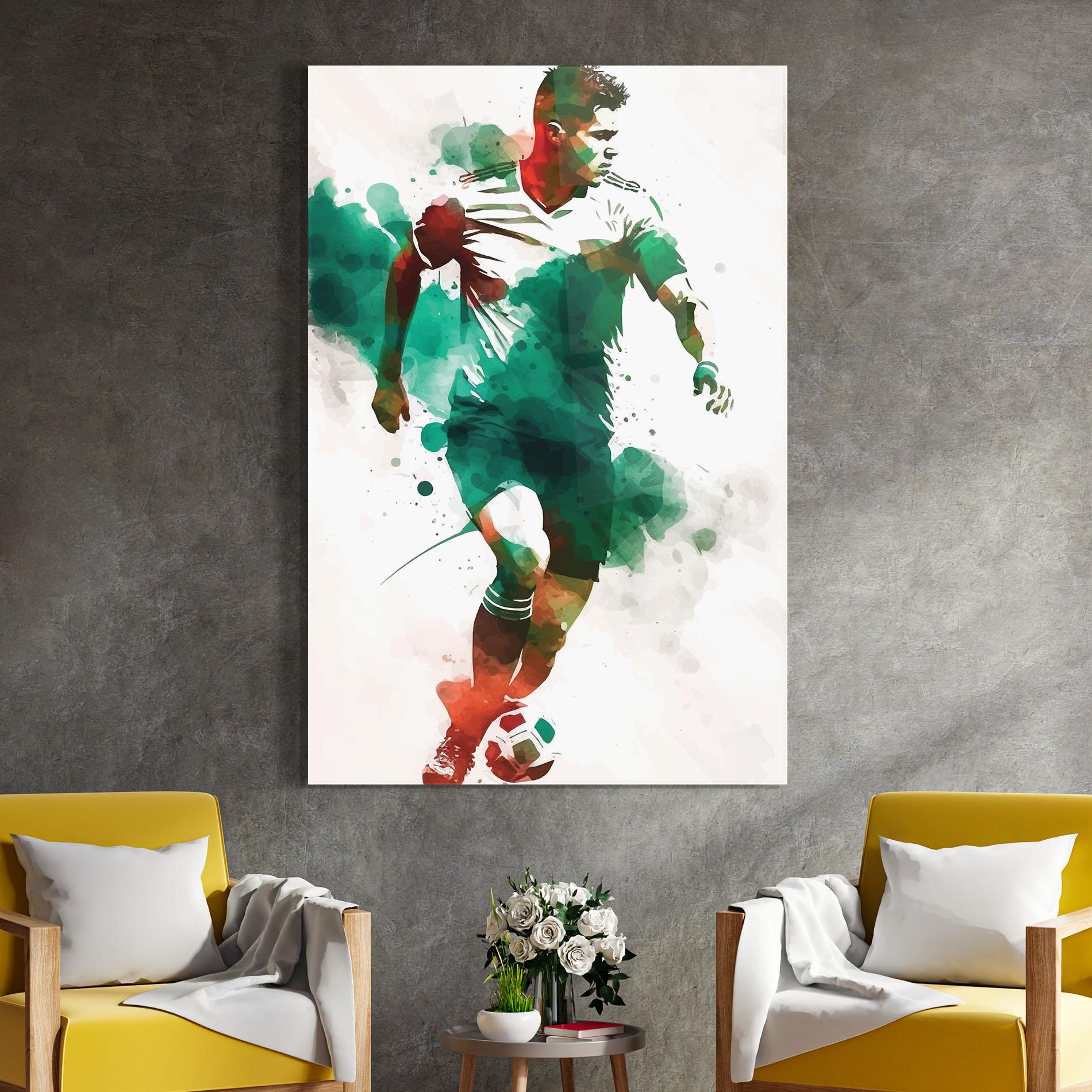 Üvegkép Green Football mockup 4